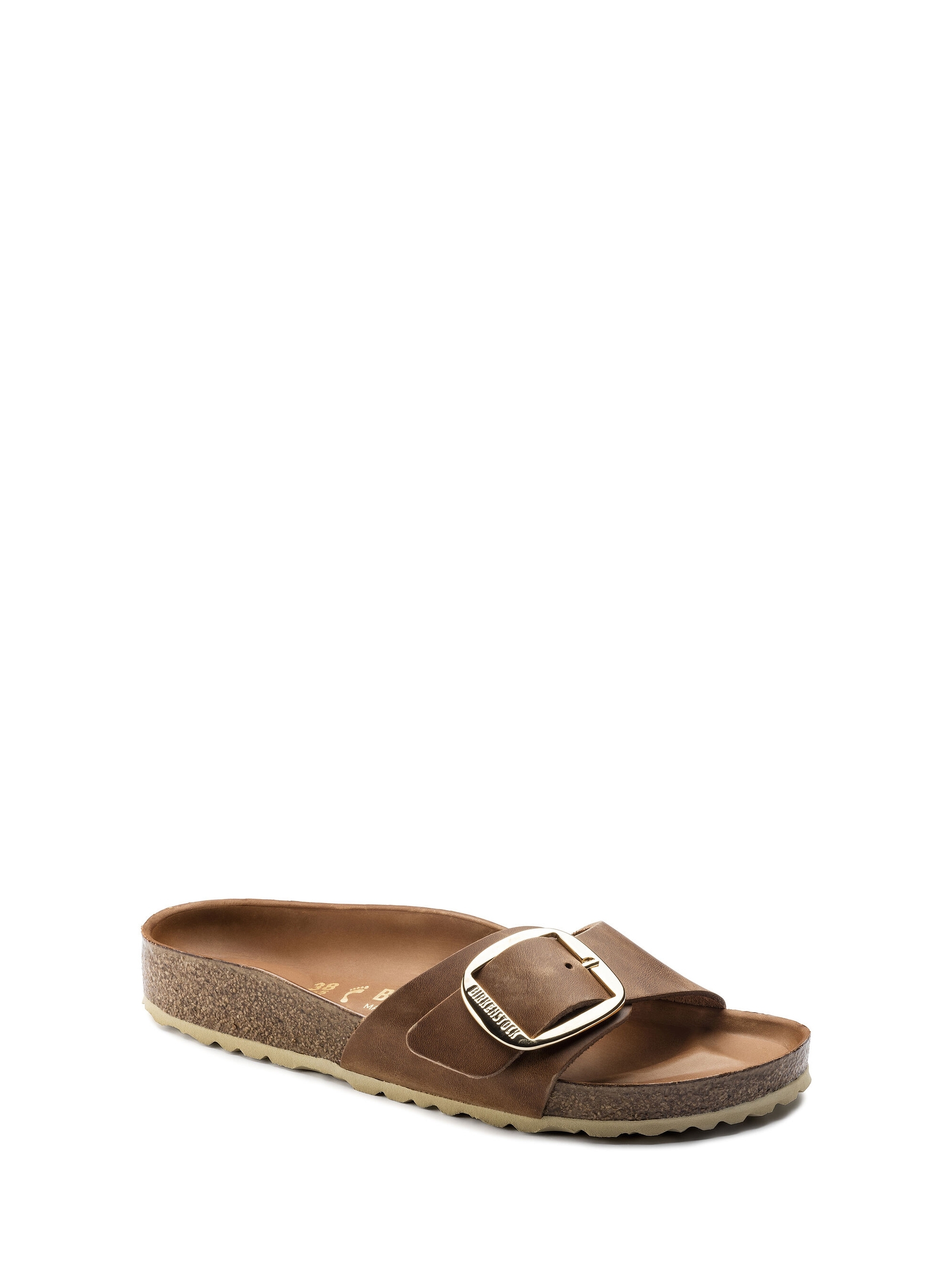 Birkenstock Madrid Big Buckle Narrow Fit Sandals - Cognac