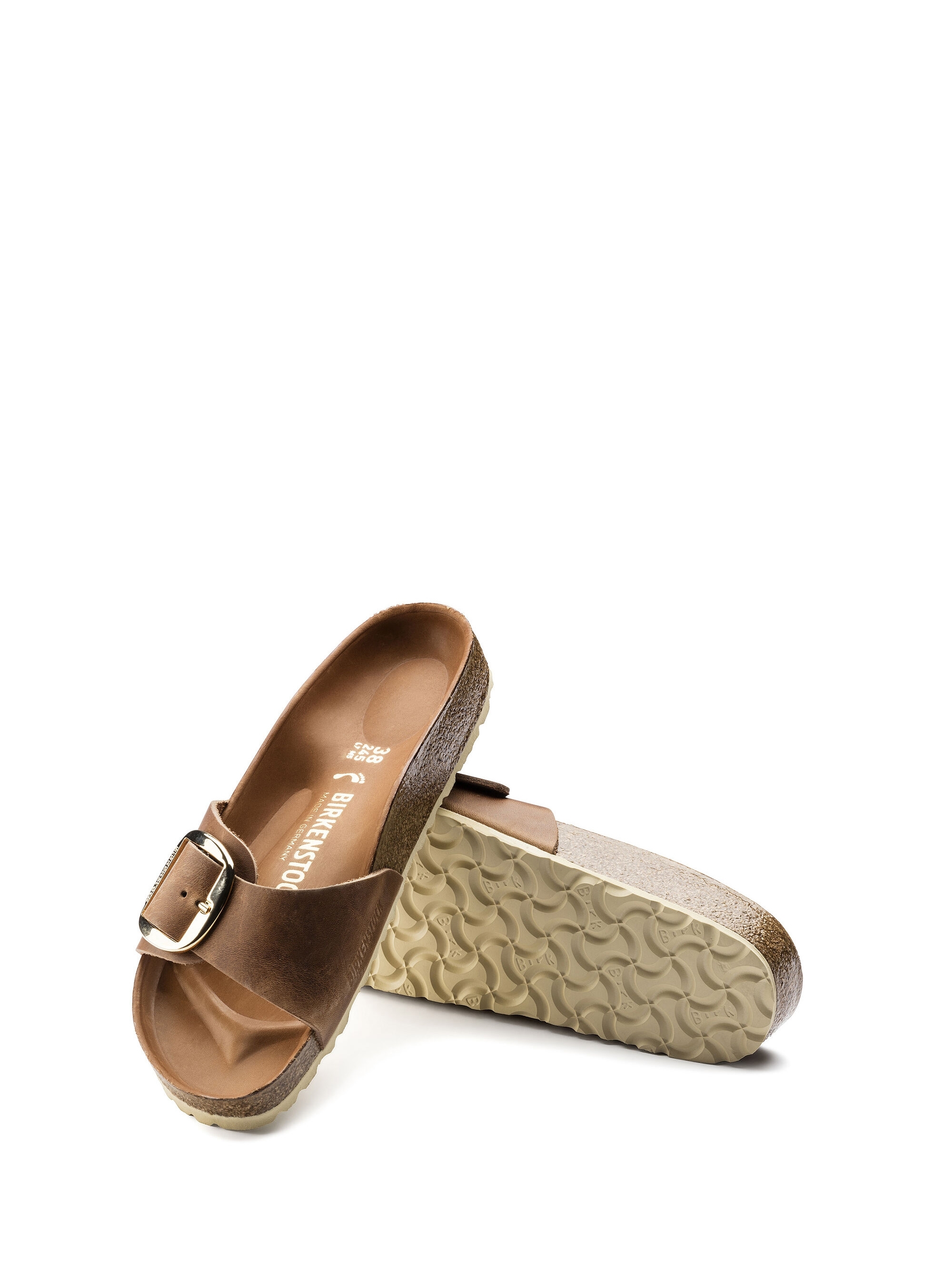 Birkenstock Madrid Big Buckle Narrow Fit Sandals - Cognac