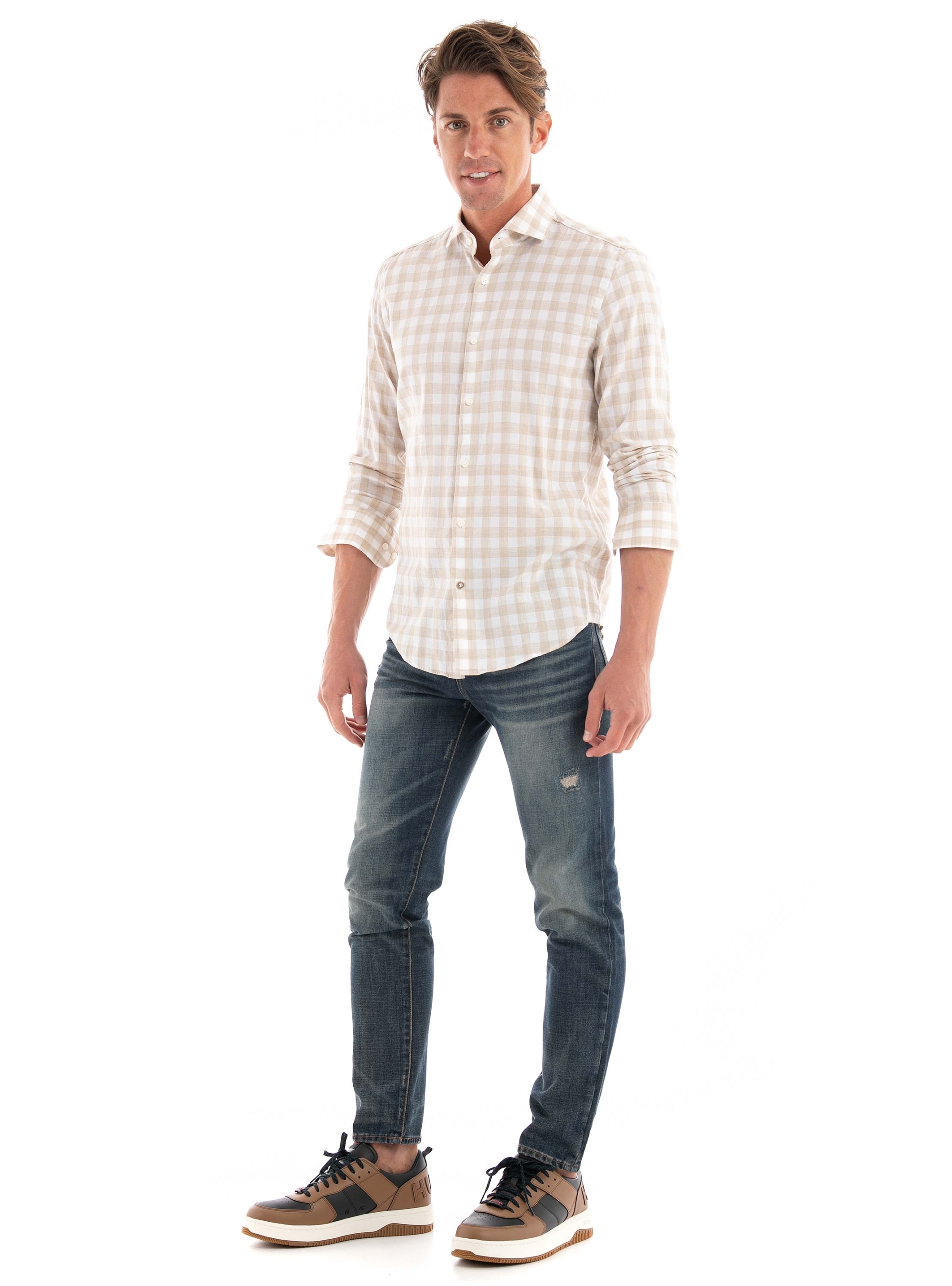 BOSS Casual Fit Shirt C-HAL-Spread-C1-223 - Beige