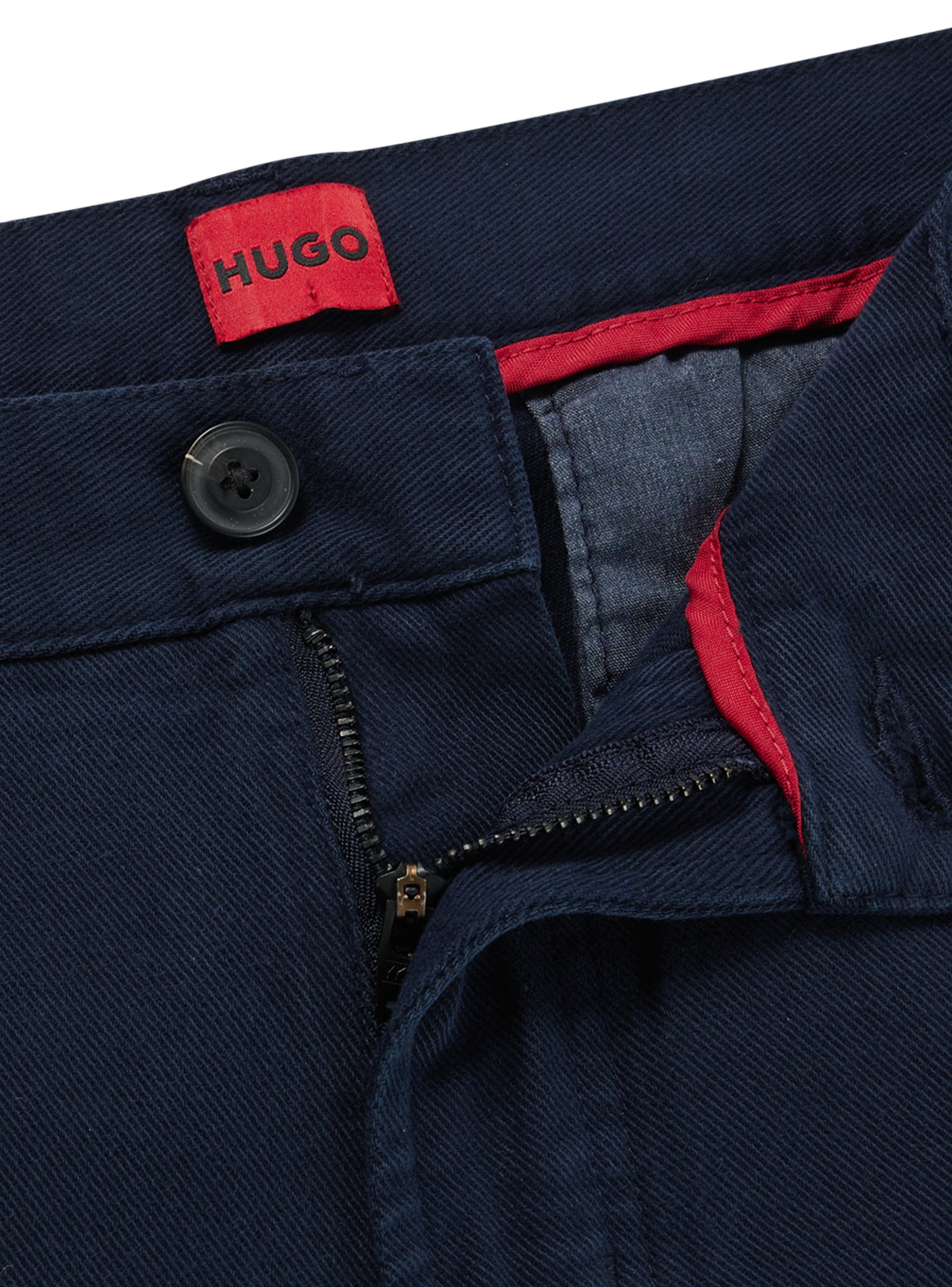 HUGO Tapered Fit Regular Rise Chinos Zeebo233D - Dark Blue