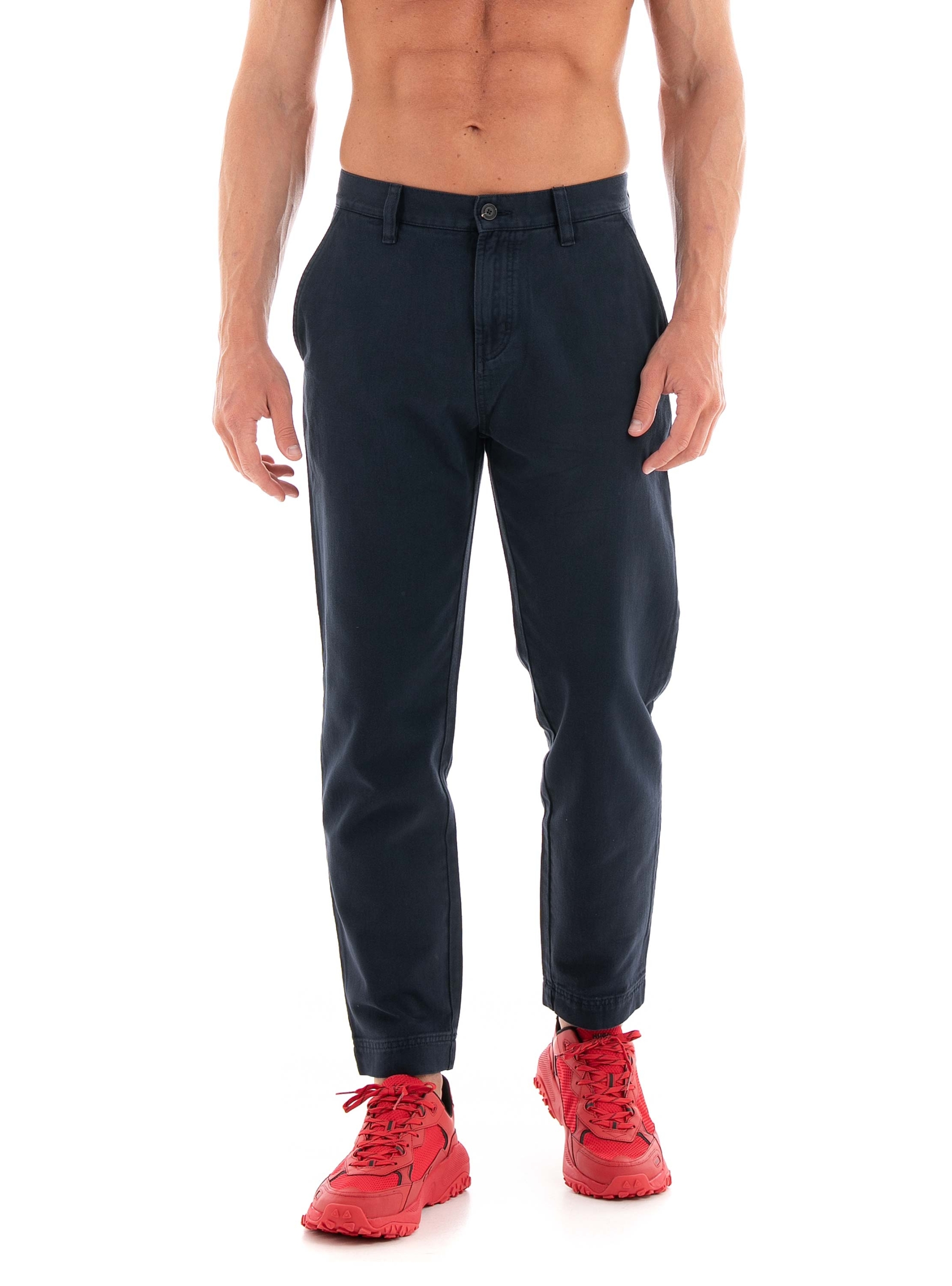 HUGO Tapered Fit Regular Rise Chinos Zeebo233D - Dark Blue
