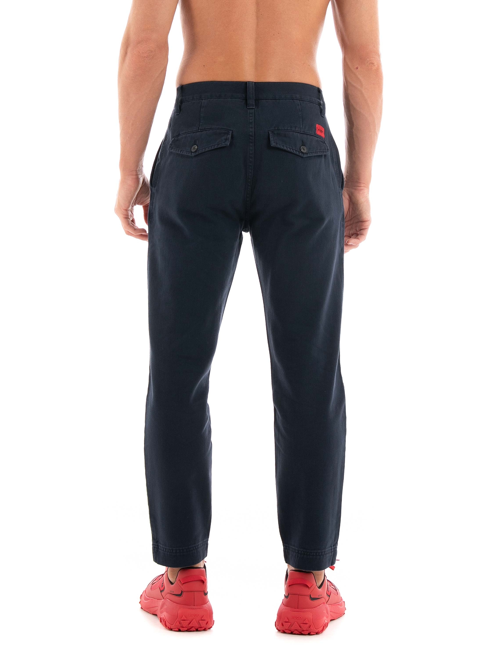 HUGO Tapered Fit Regular Rise Chinos Zeebo233D - Dark Blue