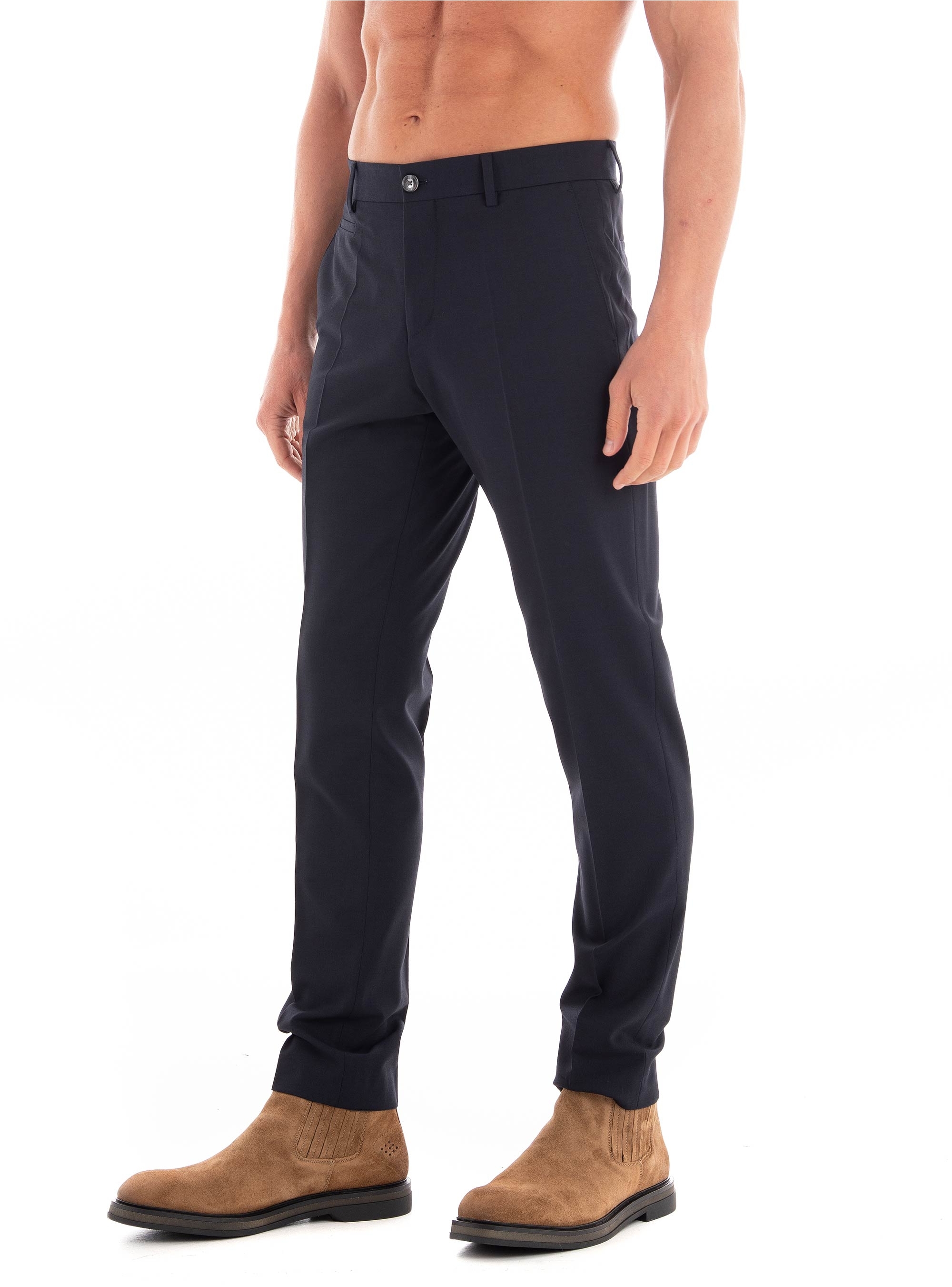 BOSS Slim Fit Trousers H-Genius-224 - Dark Blue