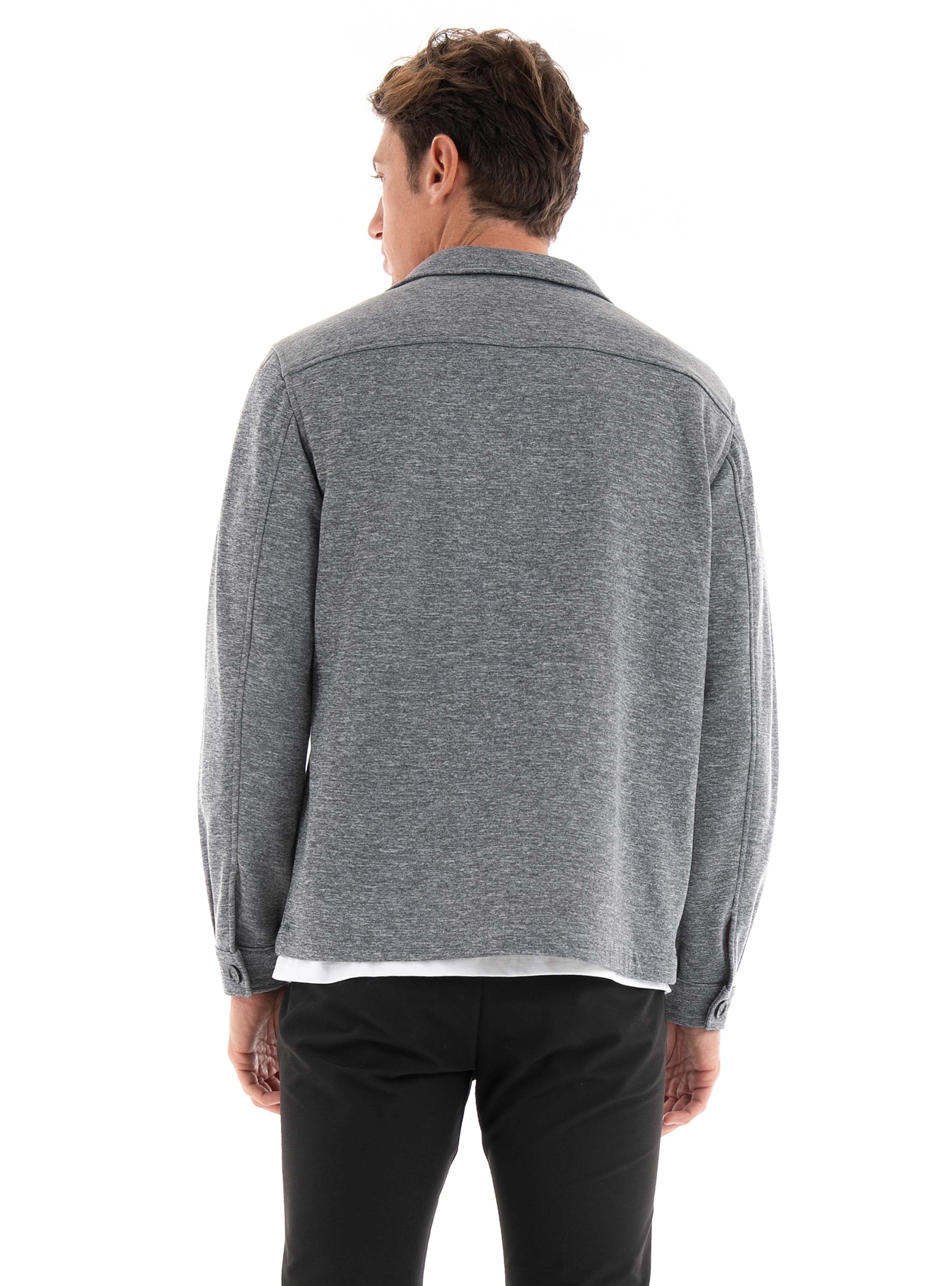 BOSS Relaxed Fit Overshirt C-Carper-J-OS-233F - Light Grey