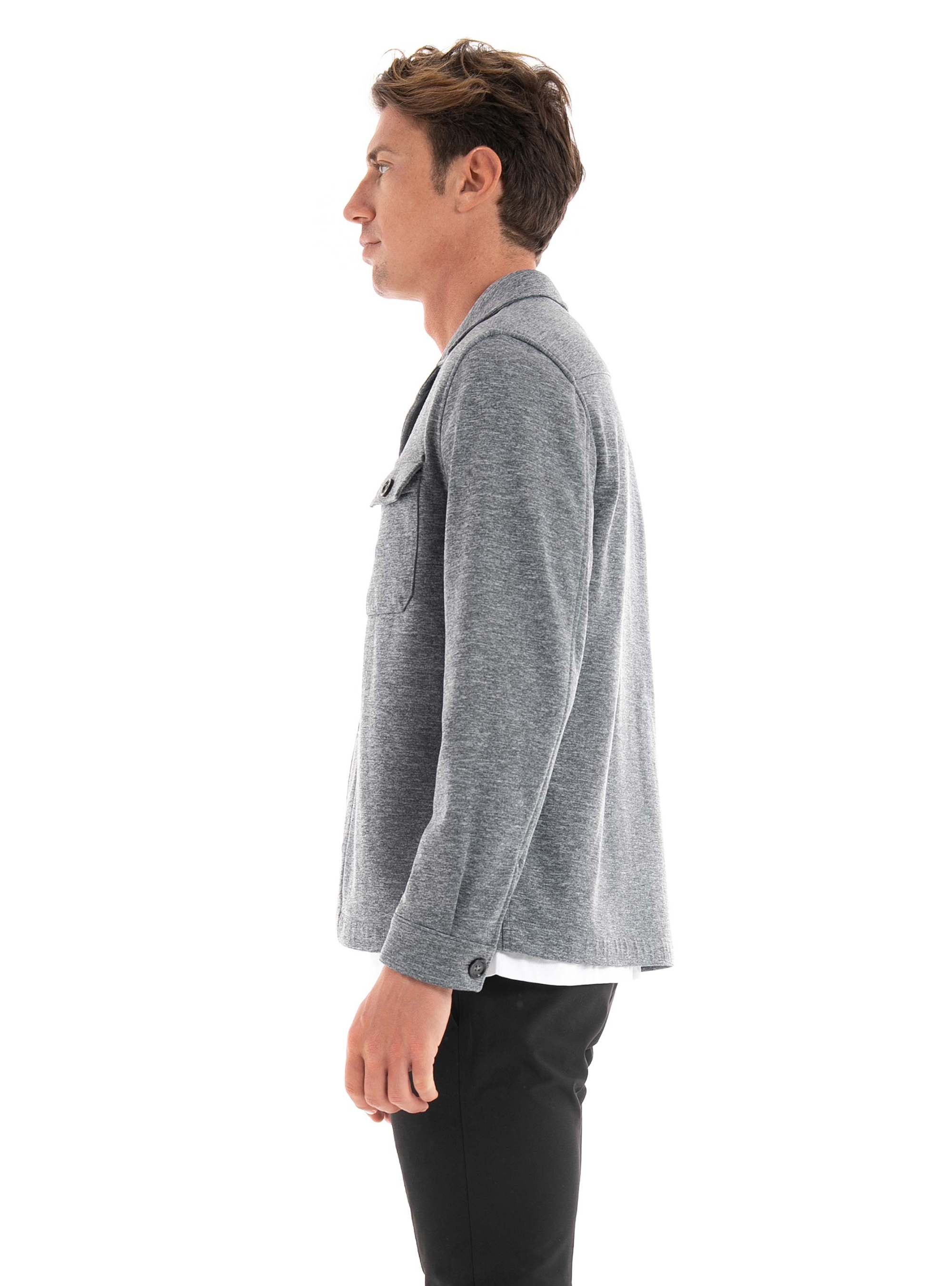 BOSS Relaxed Fit Overshirt C-Carper-J-OS-233F - Light Grey