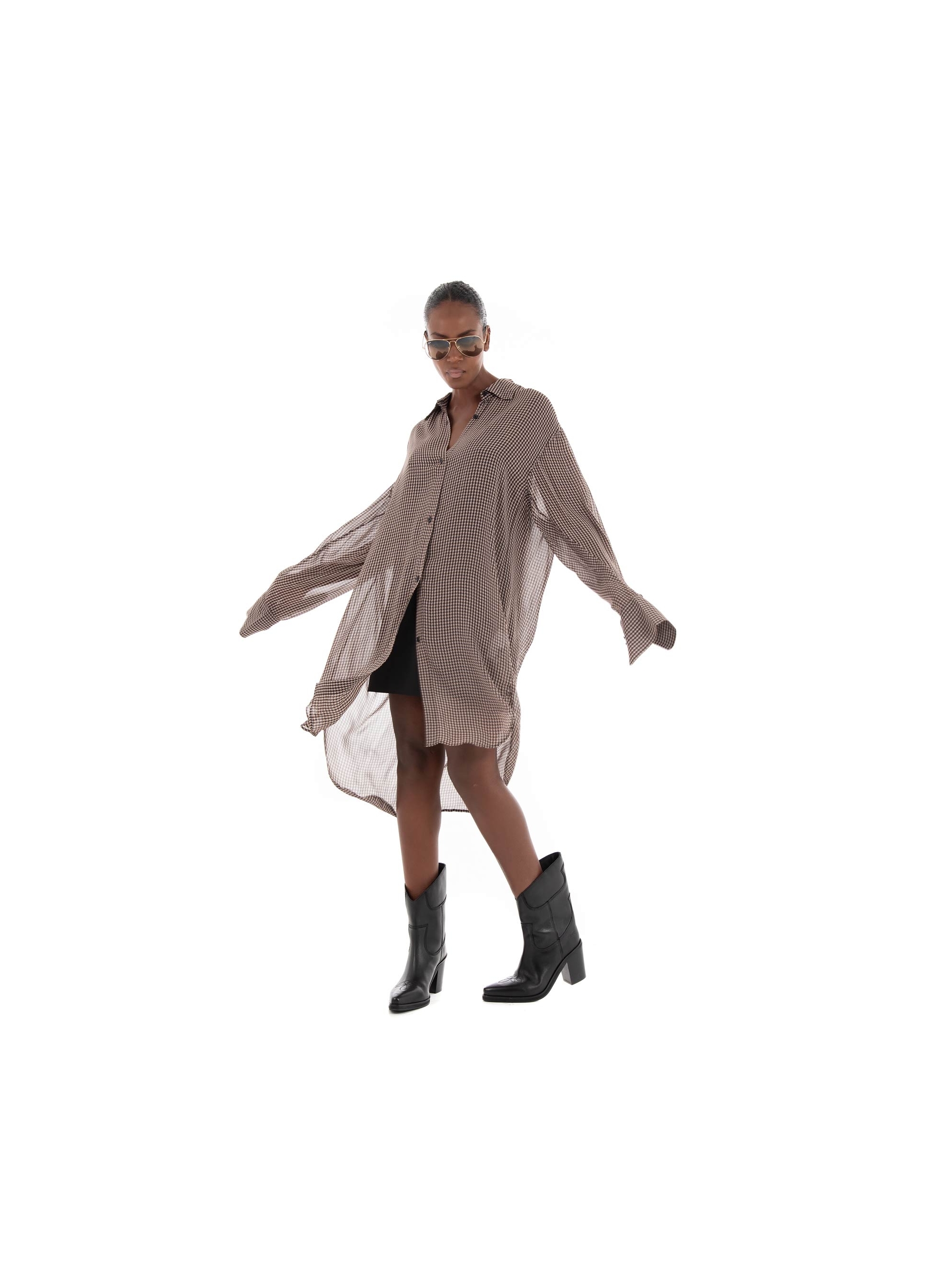 BOSS Relaxed Fit Long Shirt/Dress Bareid_1 - Multi Colors