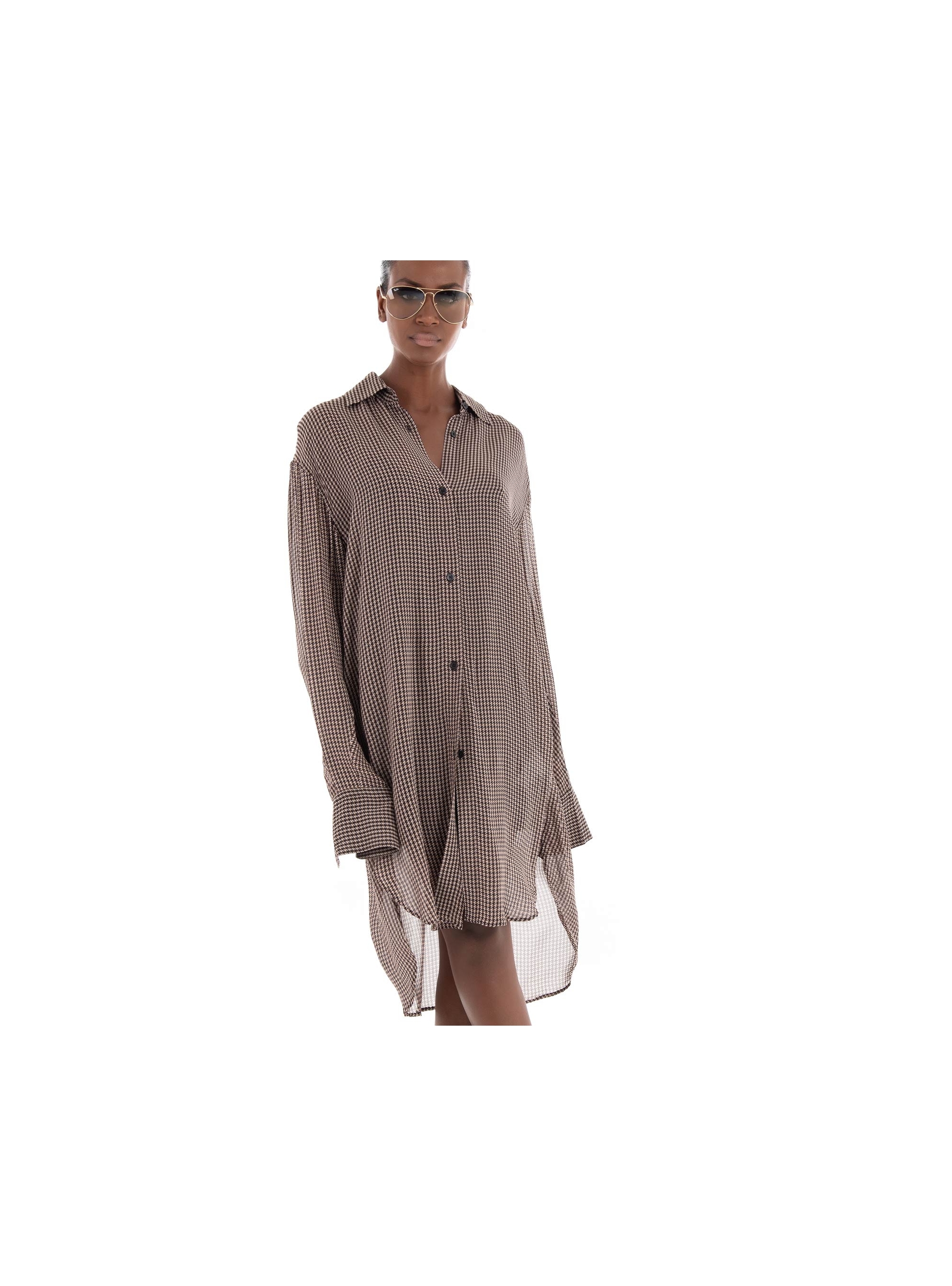 BOSS Relaxed Fit Long Shirt/Dress Bareid_1 - Multi Colors