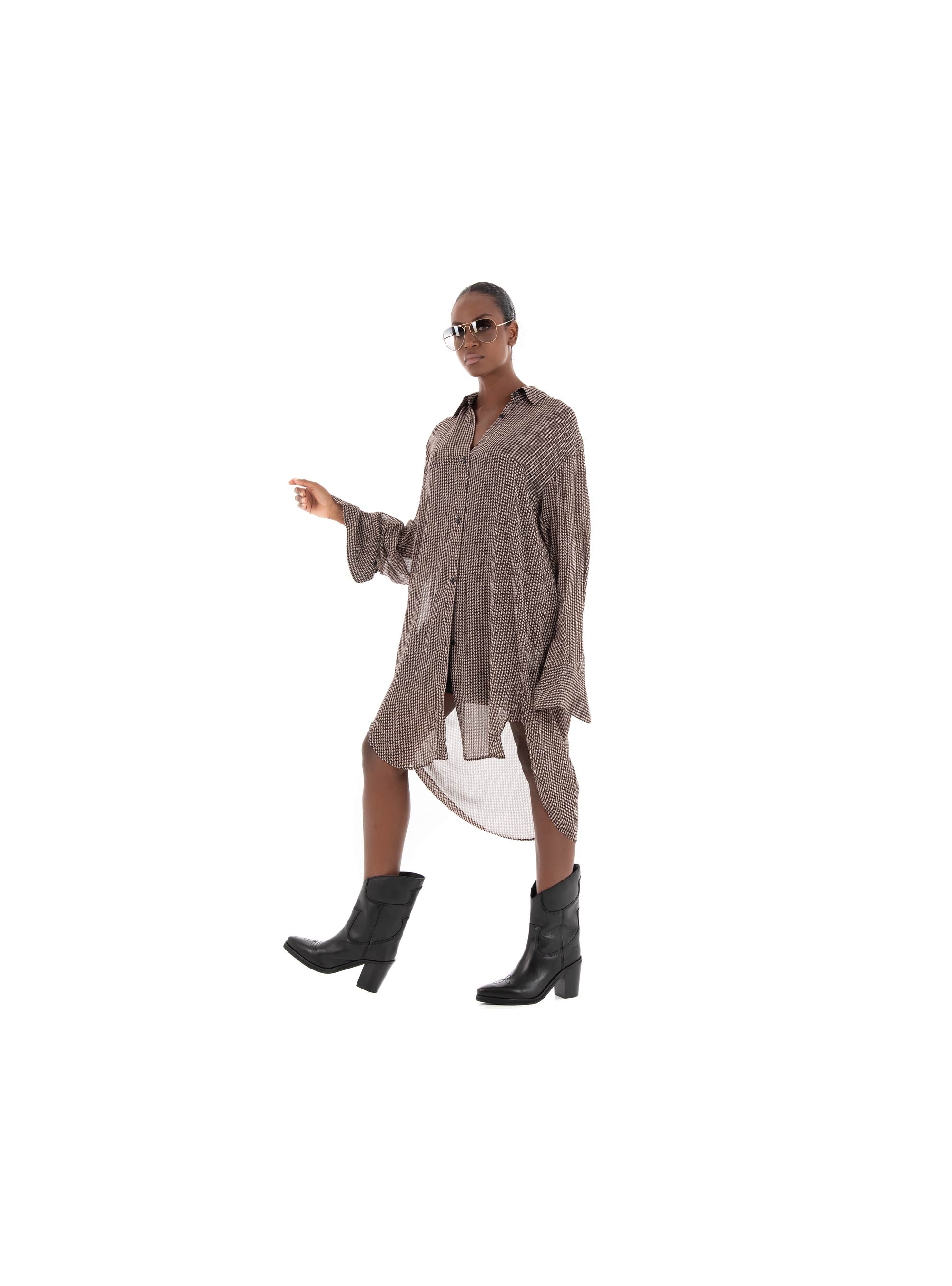 BOSS Relaxed Fit Long Shirt/Dress Bareid_1 - Multi Colors