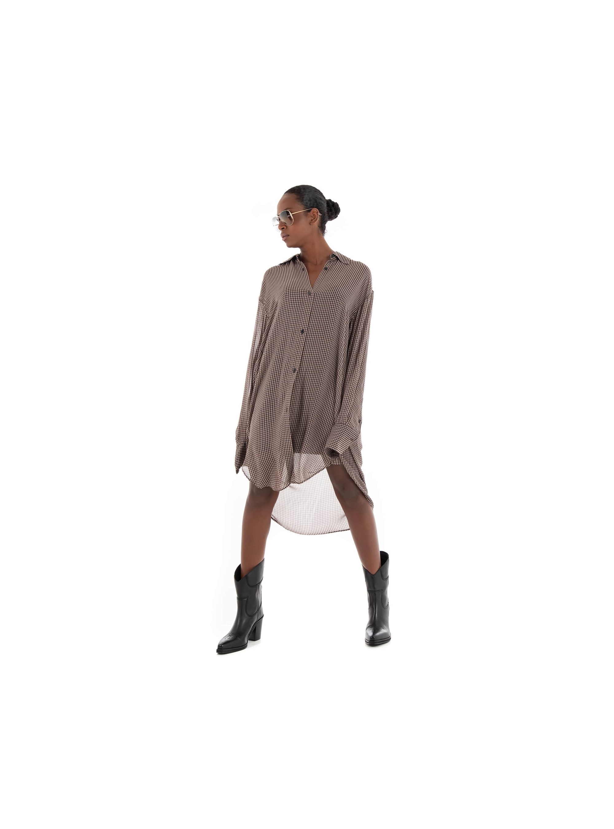 BOSS Relaxed Fit Long Shirt/Dress Bareid_1 - Multi Colors