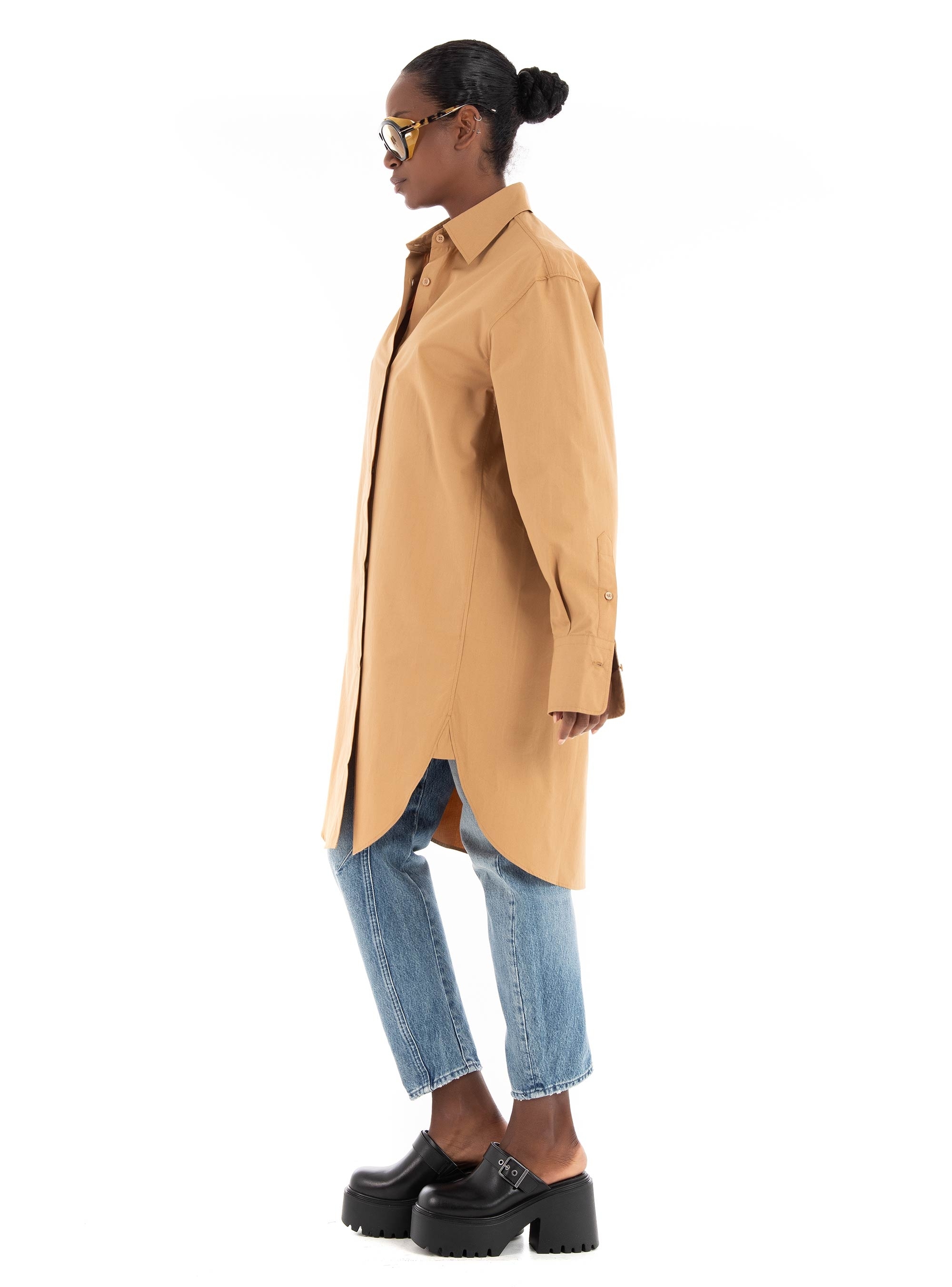 BOSS Long Shirt/Dress Bareid - Beige