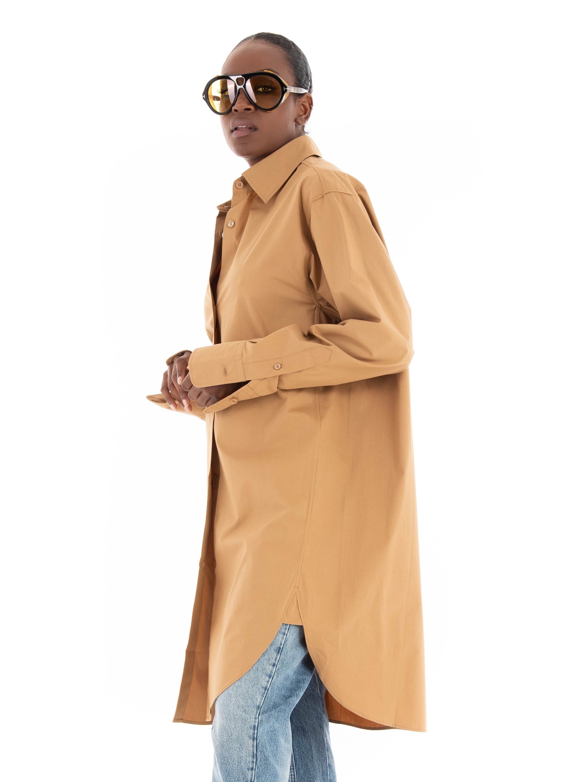 BOSS Long Shirt/Dress Bareid - Beige