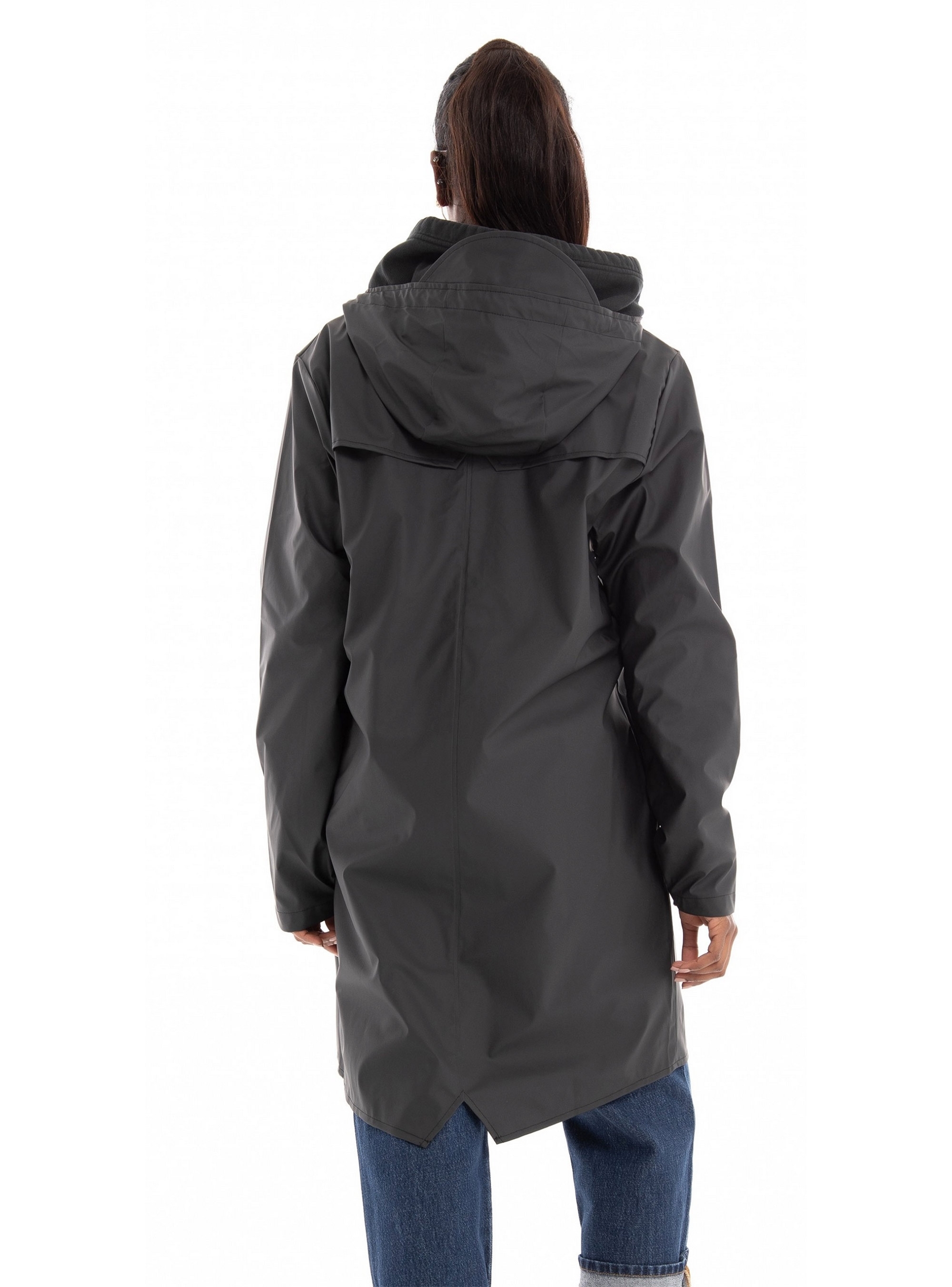 Rains Long Jacket - Black