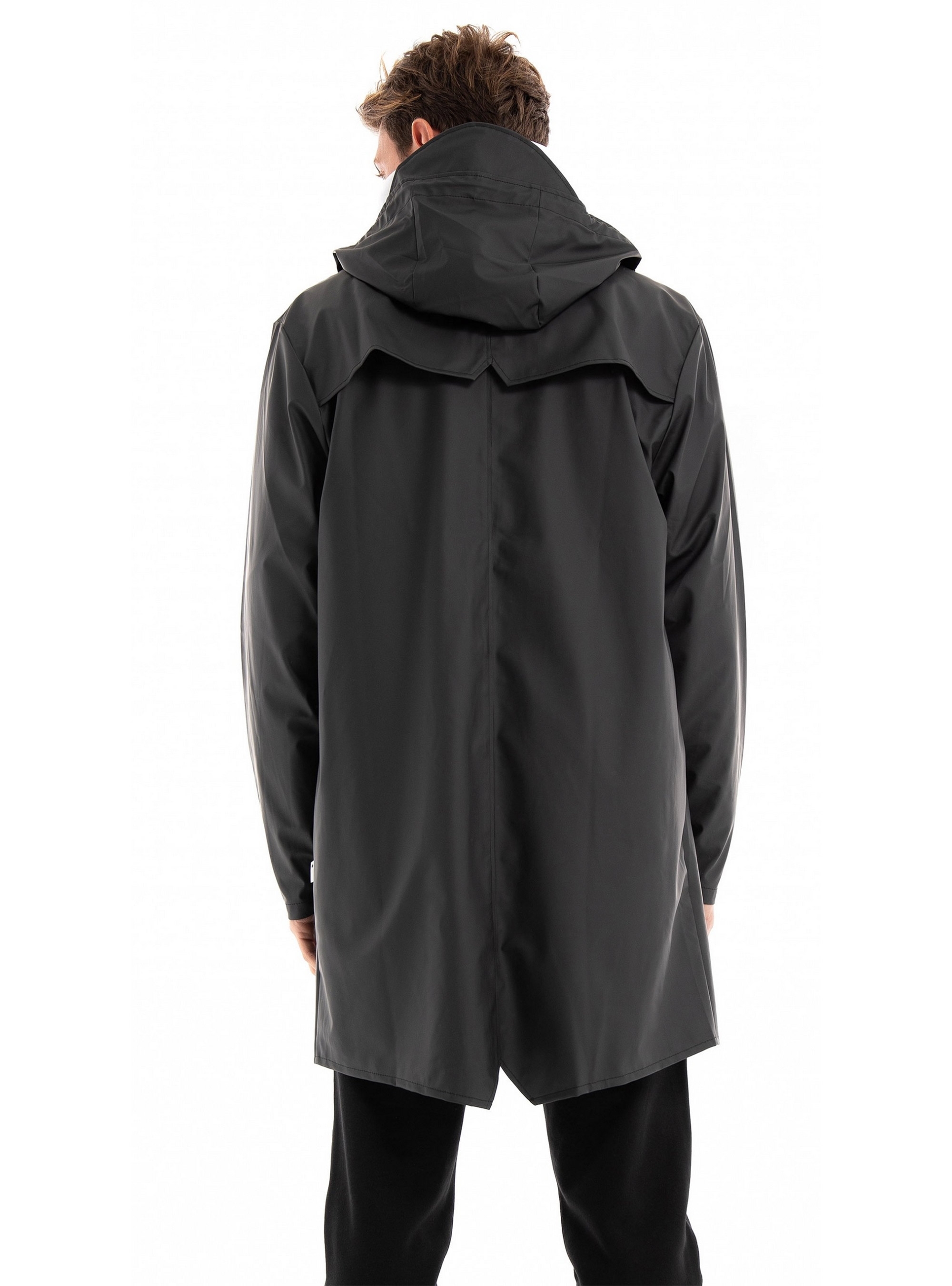 Rains Long Jacket - Black