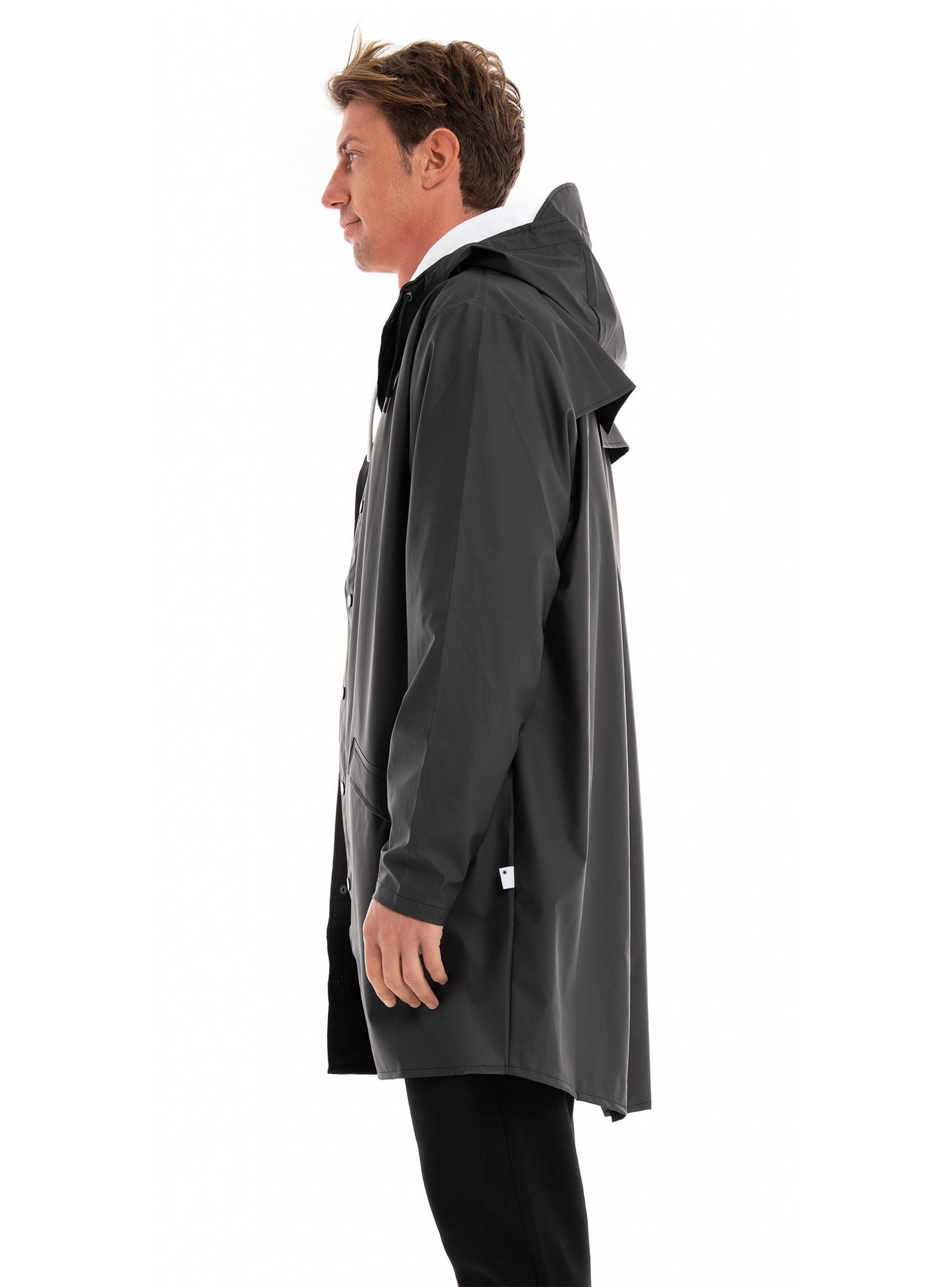 Rains Long Jacket - Black