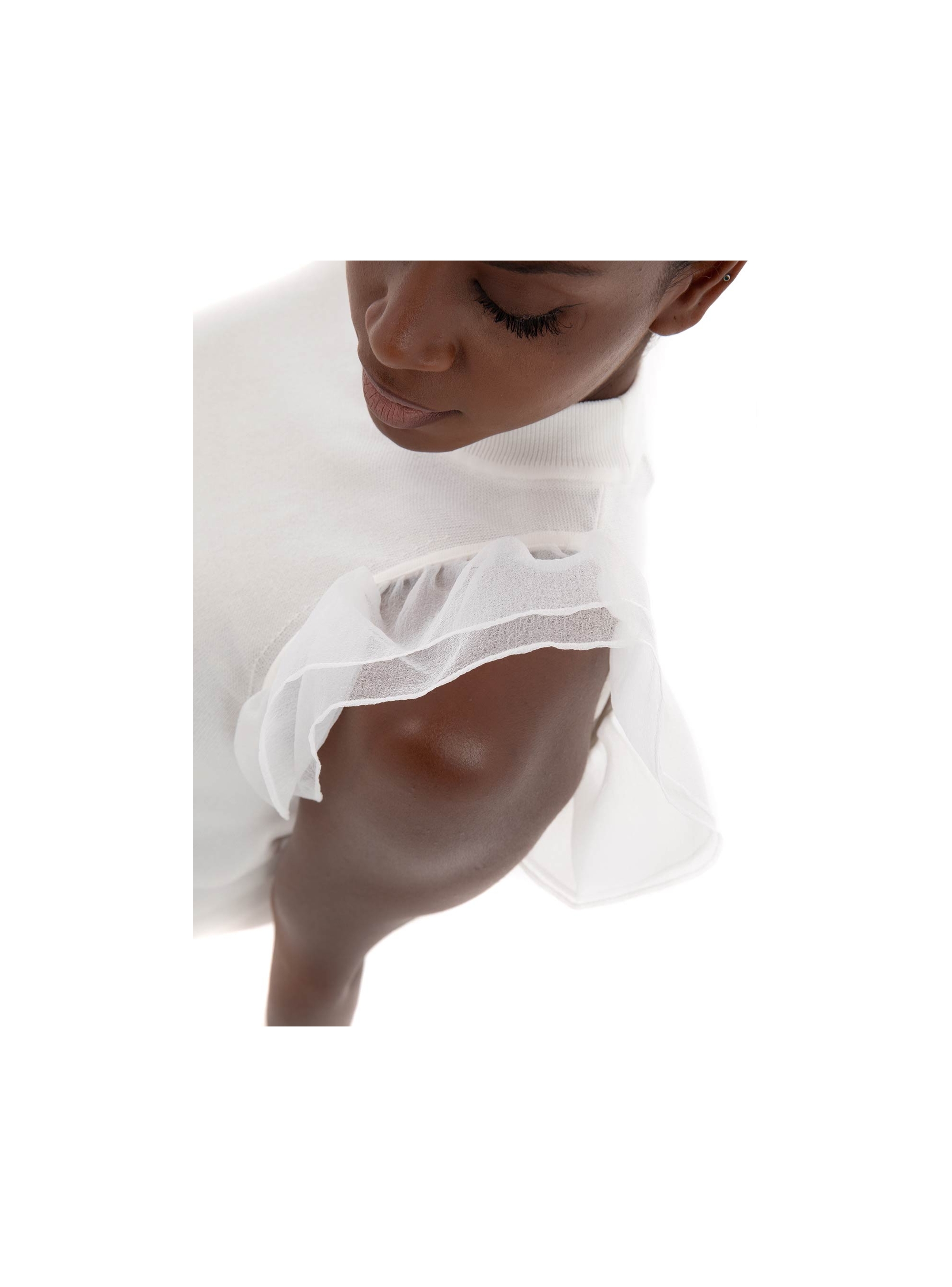 Karl Lagerfeld Puff Sleeve Top - White