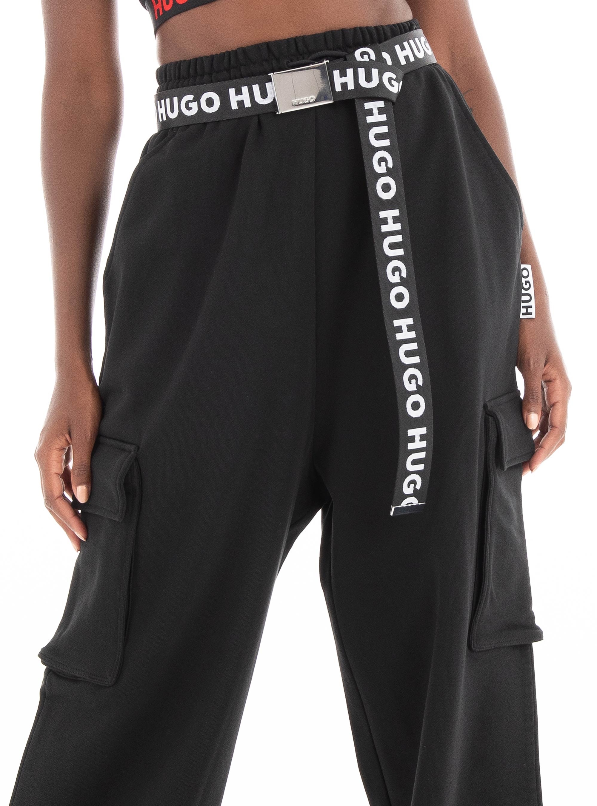 HUGO Logo Tape Belt Garratt-Tp-HUGO_Os35 - Black