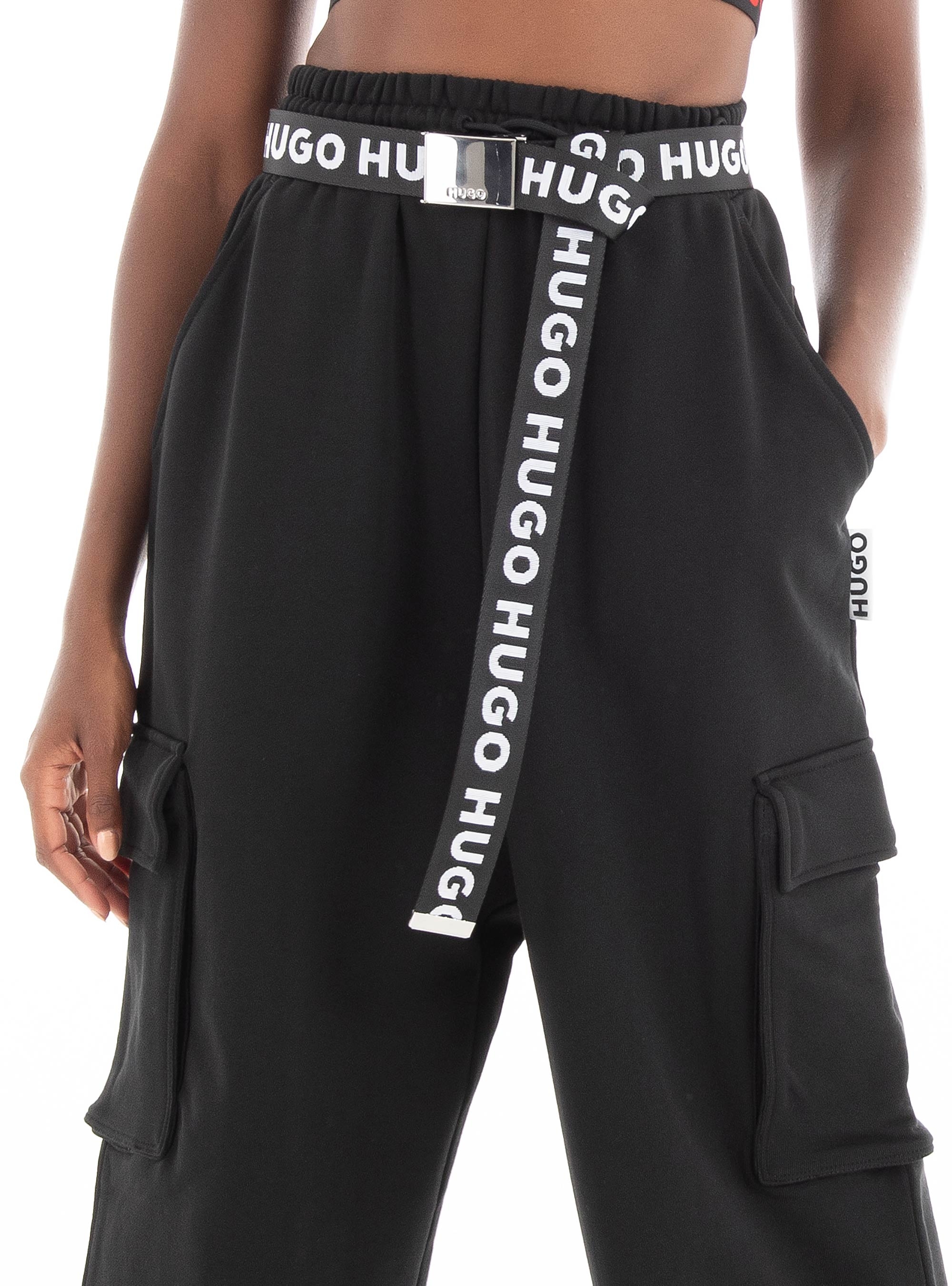 HUGO Logo Tape Belt Garratt-Tp-HUGO_Os35 - Black