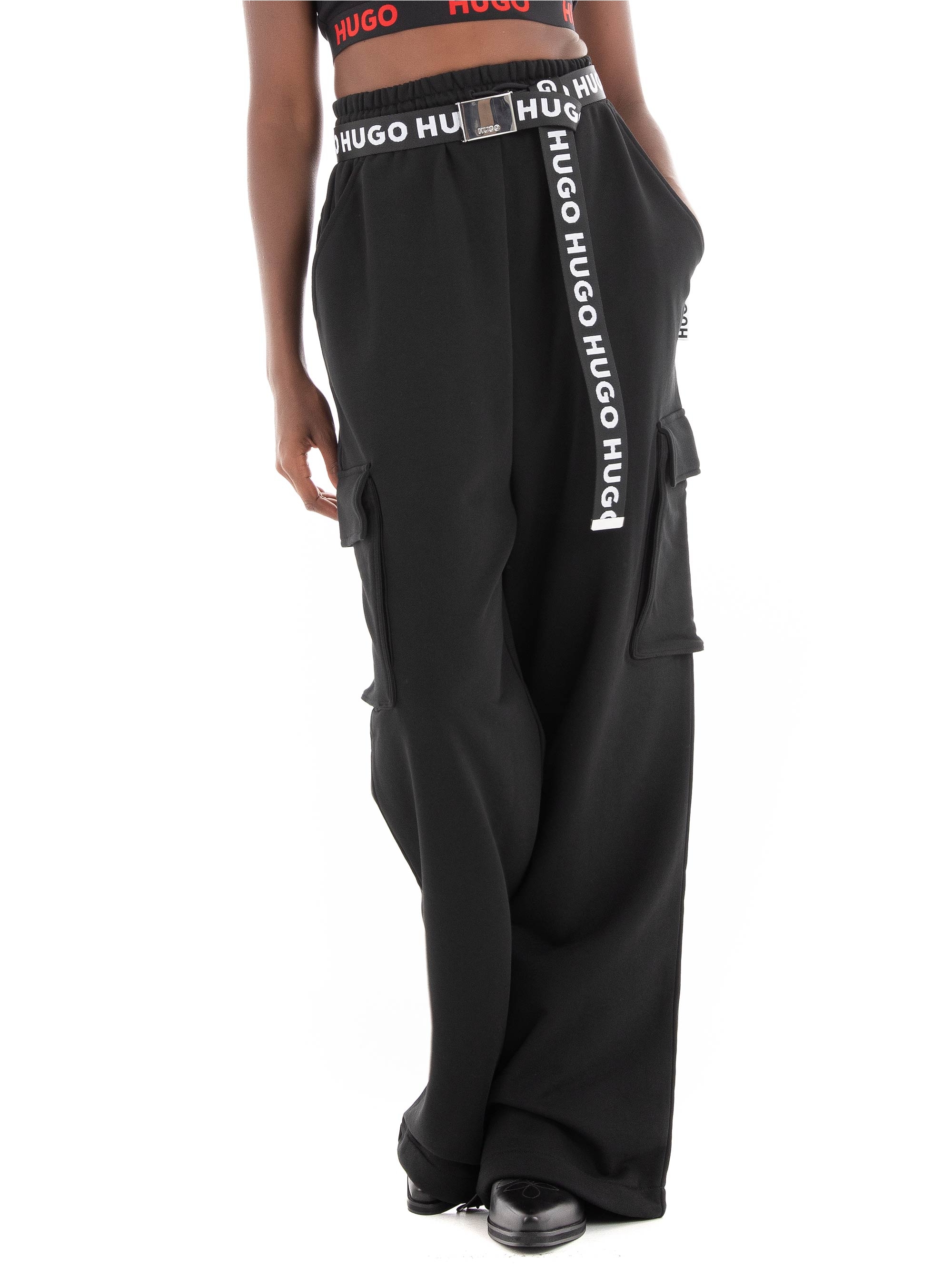 HUGO Logo Tape Belt Garratt-Tp-HUGO_Os35 - Black