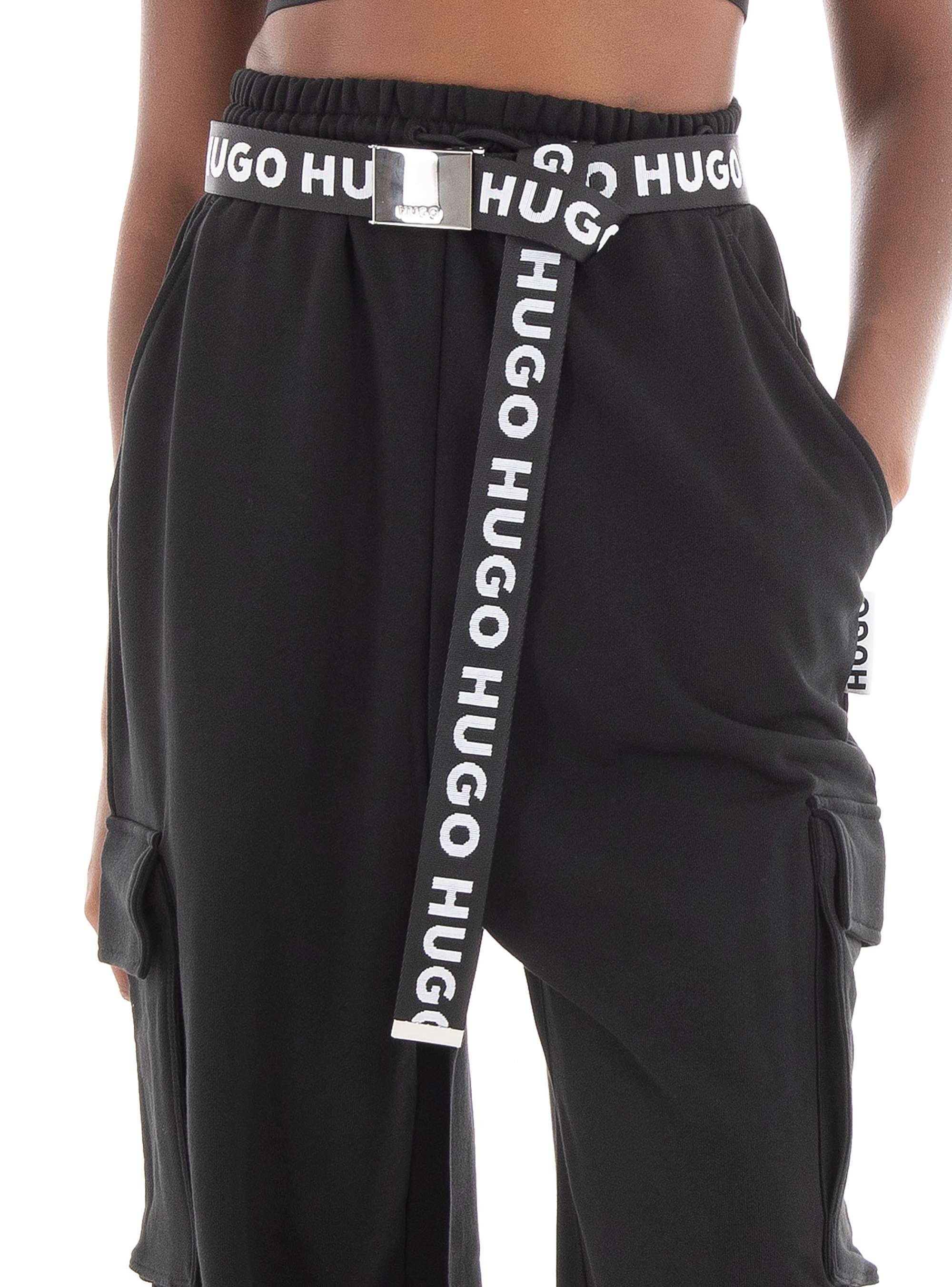 HUGO Logo Tape Belt Garratt-Tp-HUGO_Os35 - Black
