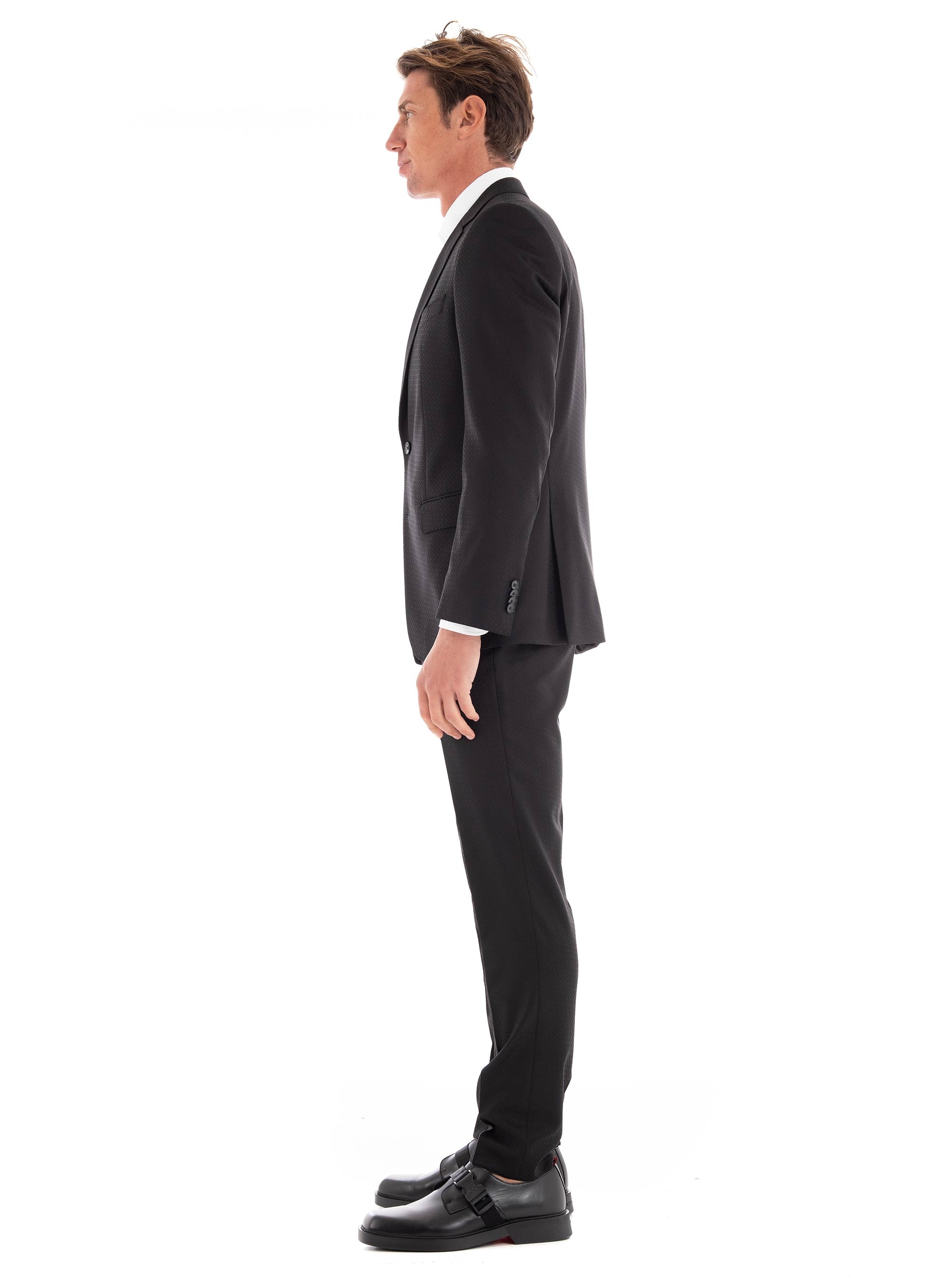 BOSS Slim Fit Suit H-Huge-2Pcs-224 - Black