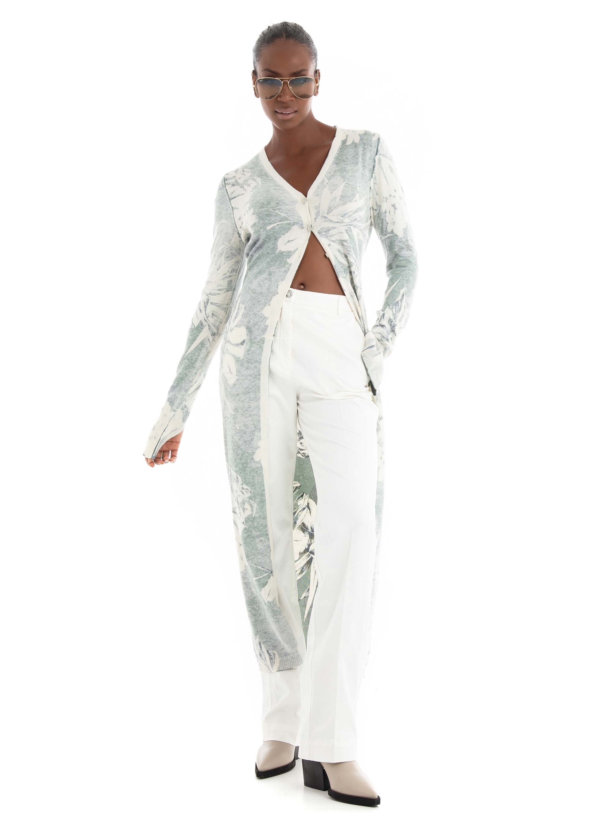 Guess Zoe Straight Leg Pants - Cream