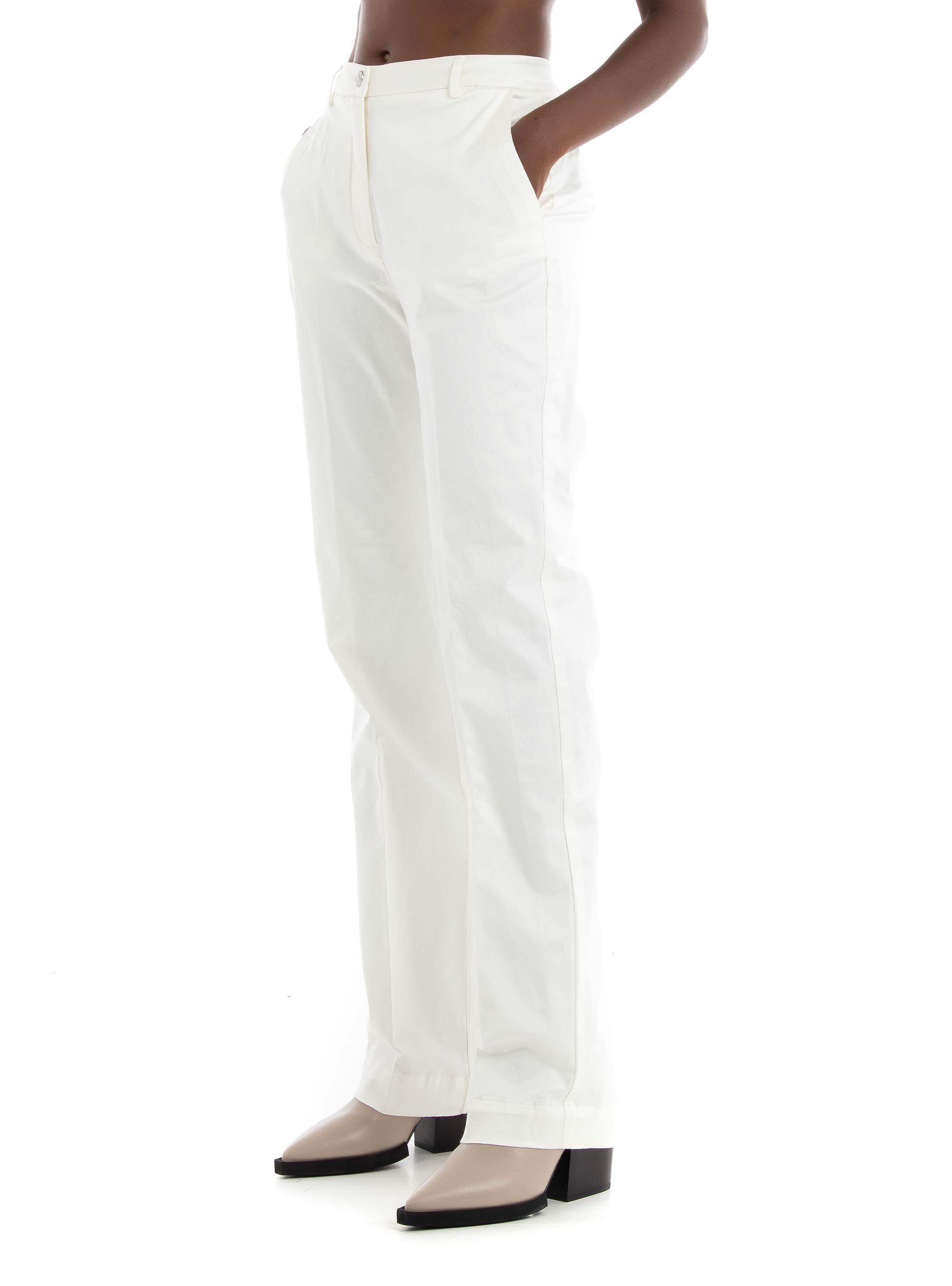 Guess Zoe Straight Leg Pants - Cream