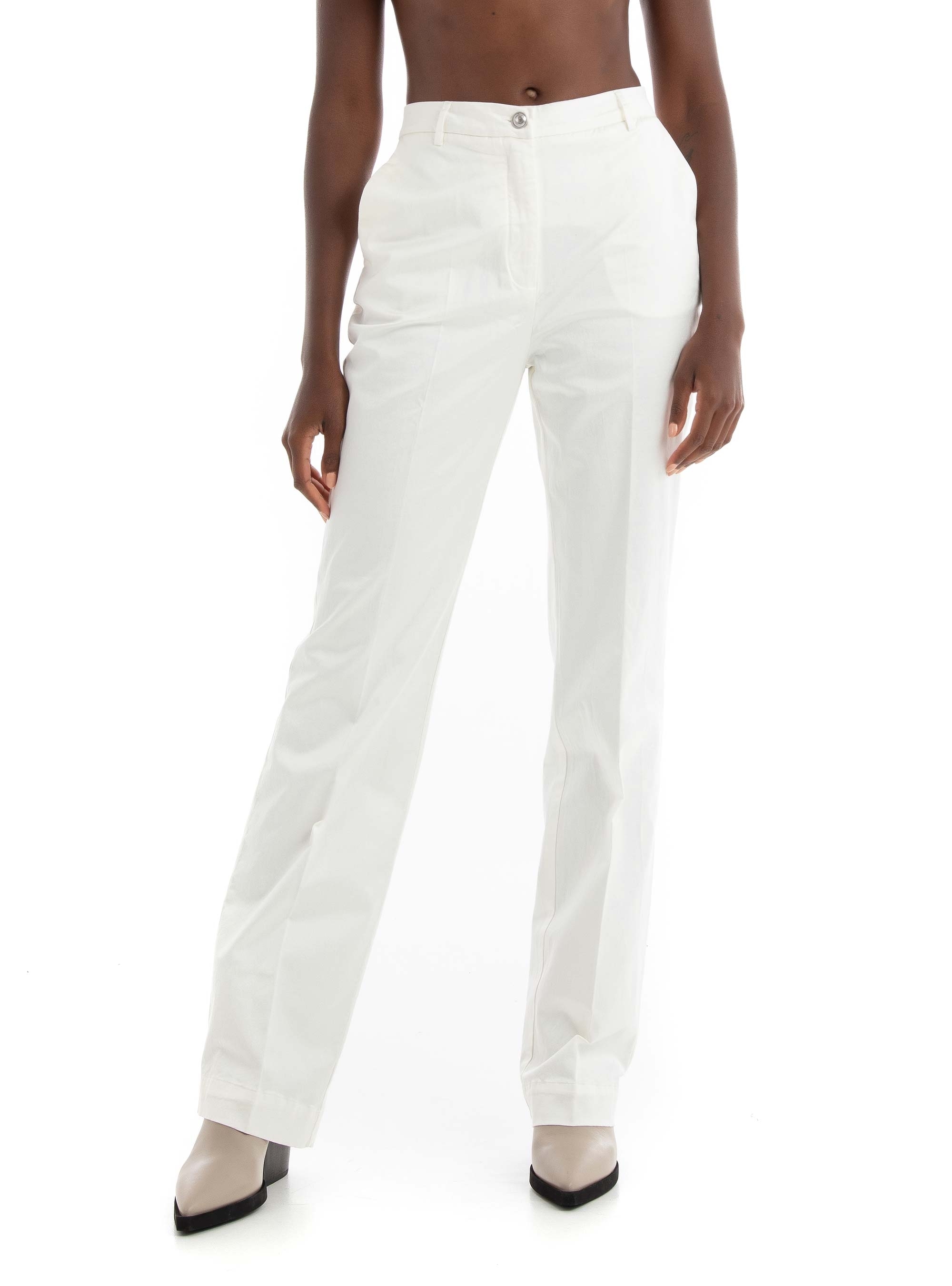 Guess Zoe Straight Leg Pants - Cream