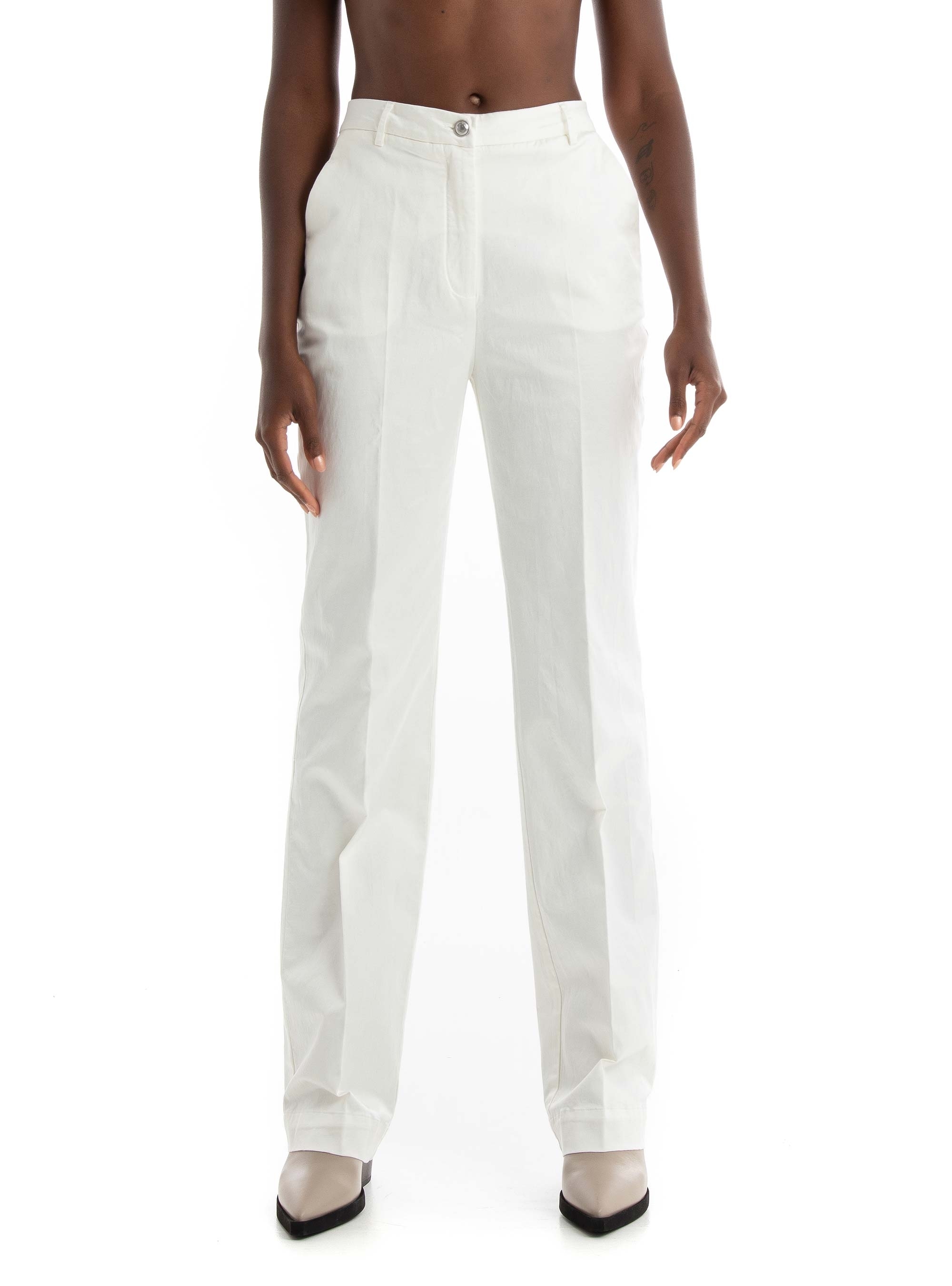 Guess Zoe Straight Leg Pants - Cream