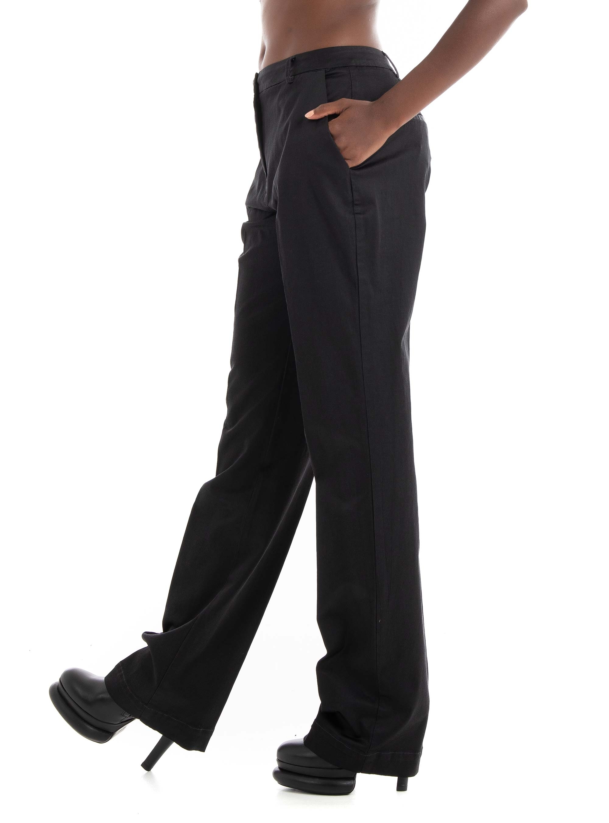 Guess Zoe Straight Leg Pants - Jet Black