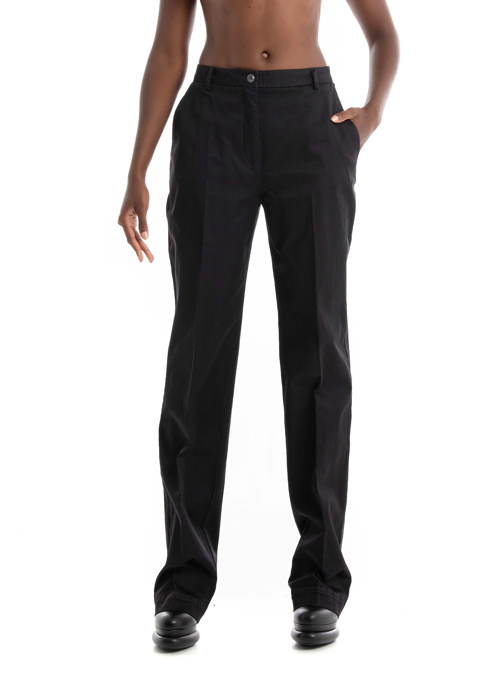 Guess Zoe Straight Leg Pants - Jet Black