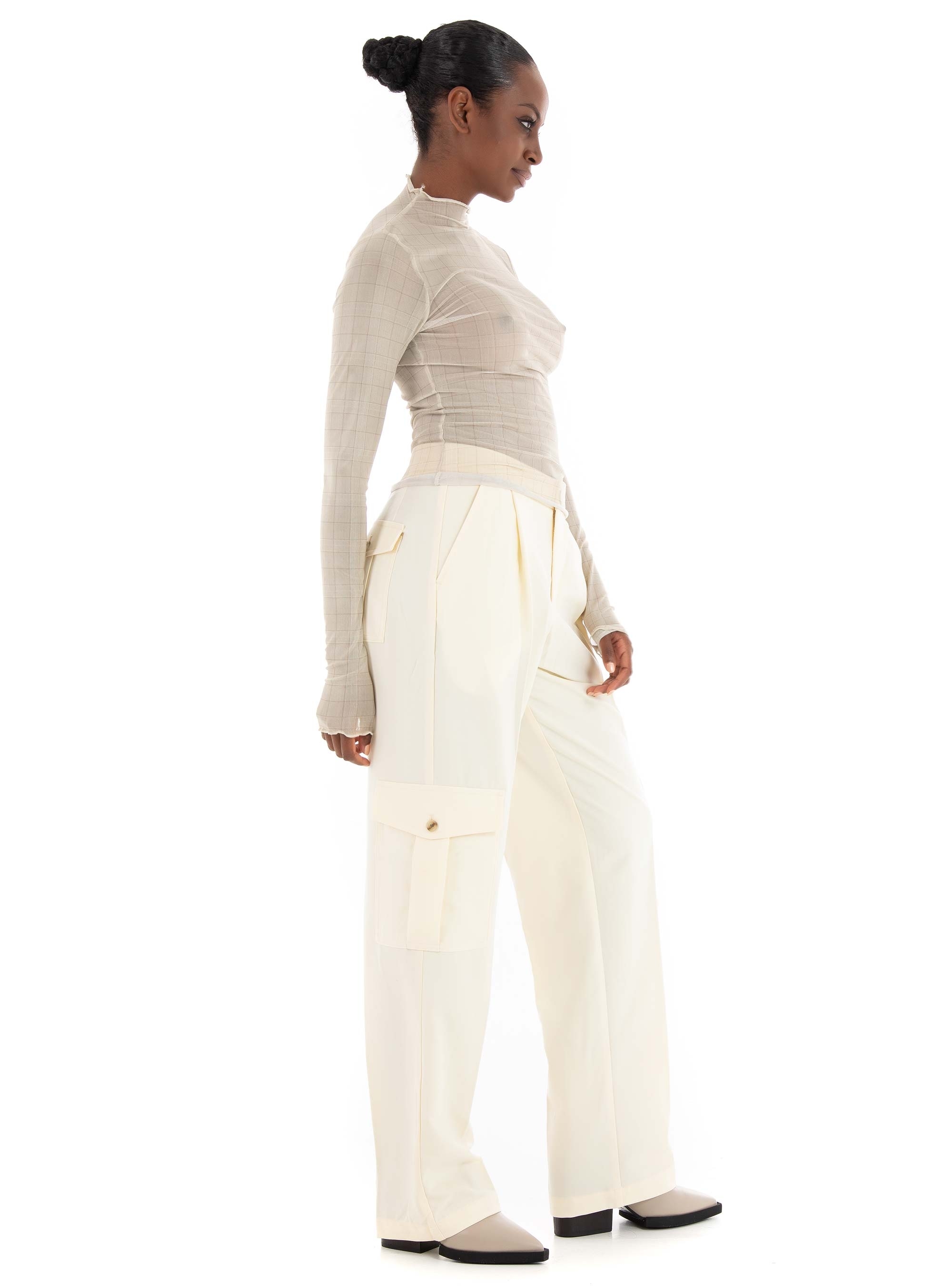 JJXX Zoey Mesh Top - Beige