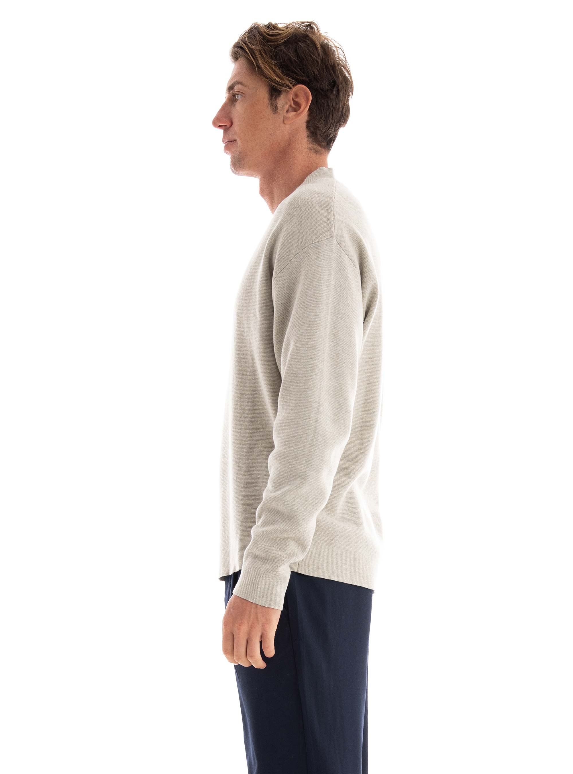 Jack & Jones Premium Bolt  V-Neck Knit - Light Beige