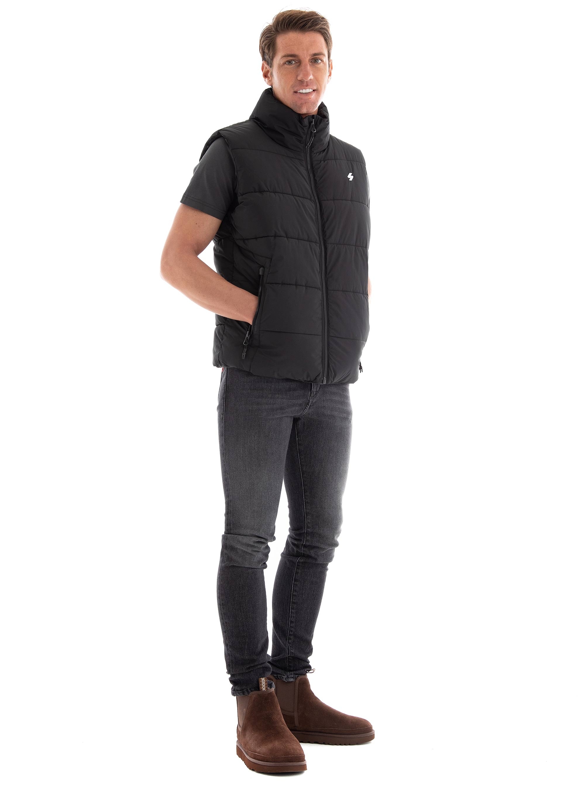 Superdry Sports Puffer Gilet - Black