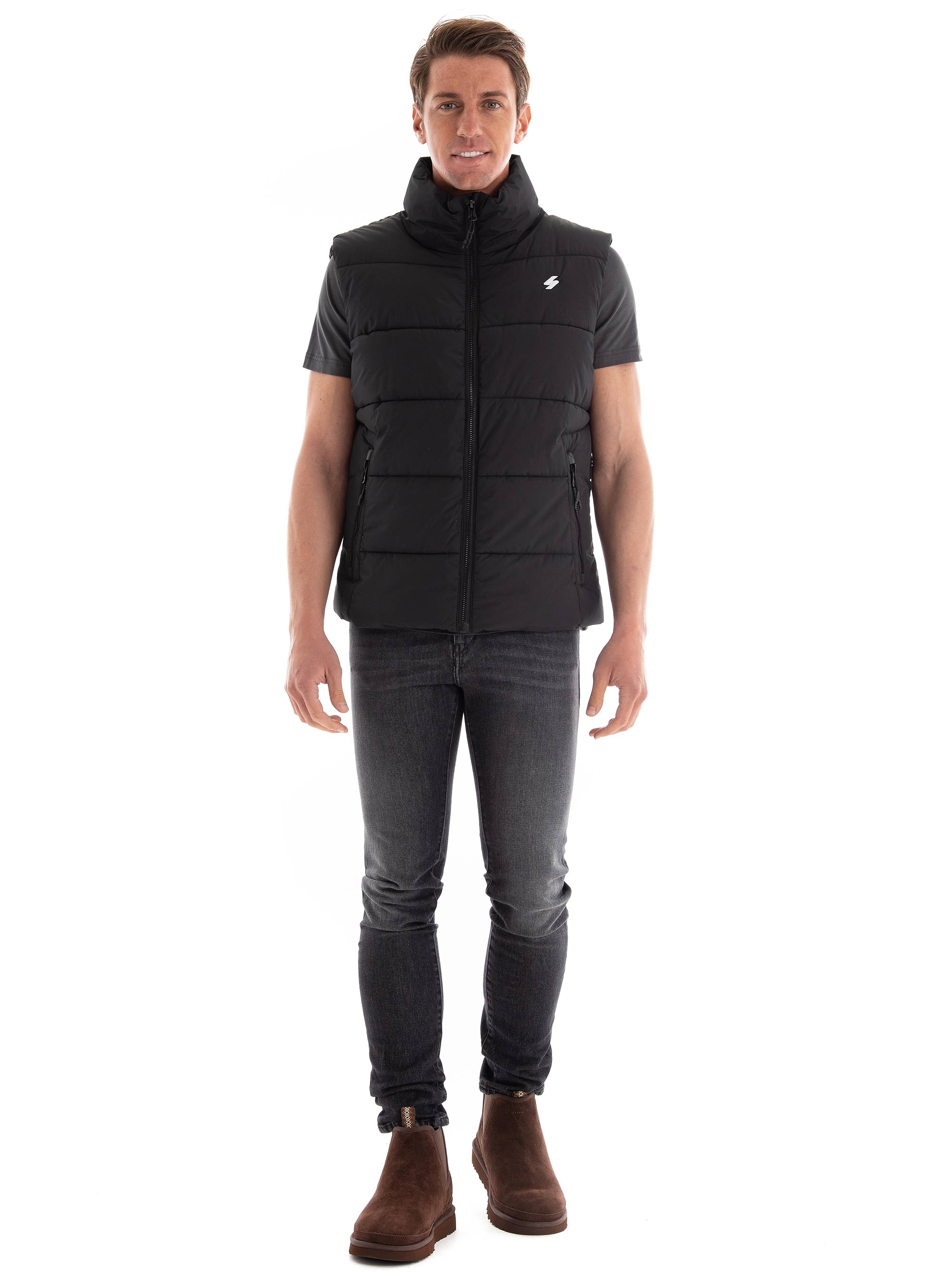 Superdry Sports Puffer Gilet - Black