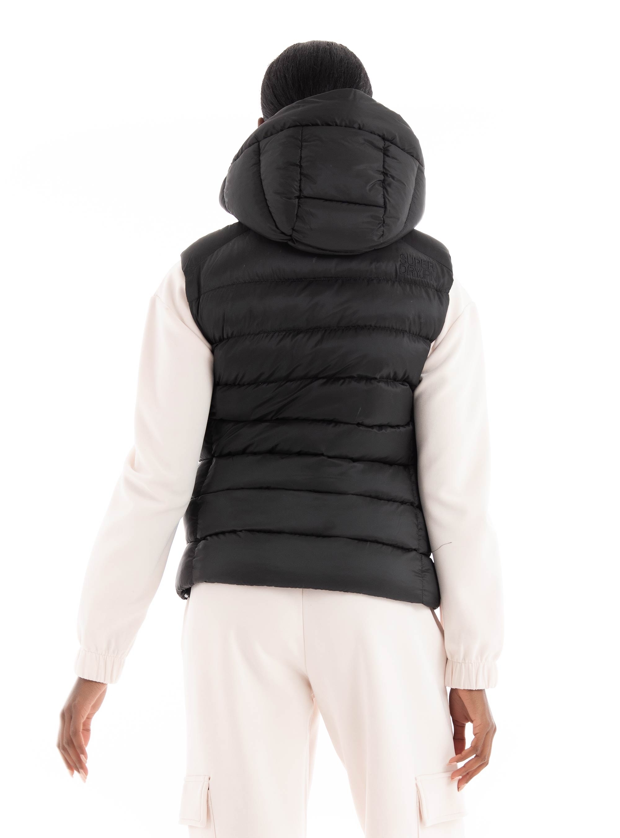 Superdry D5 Hooded Fuji Padded Gilet - Black