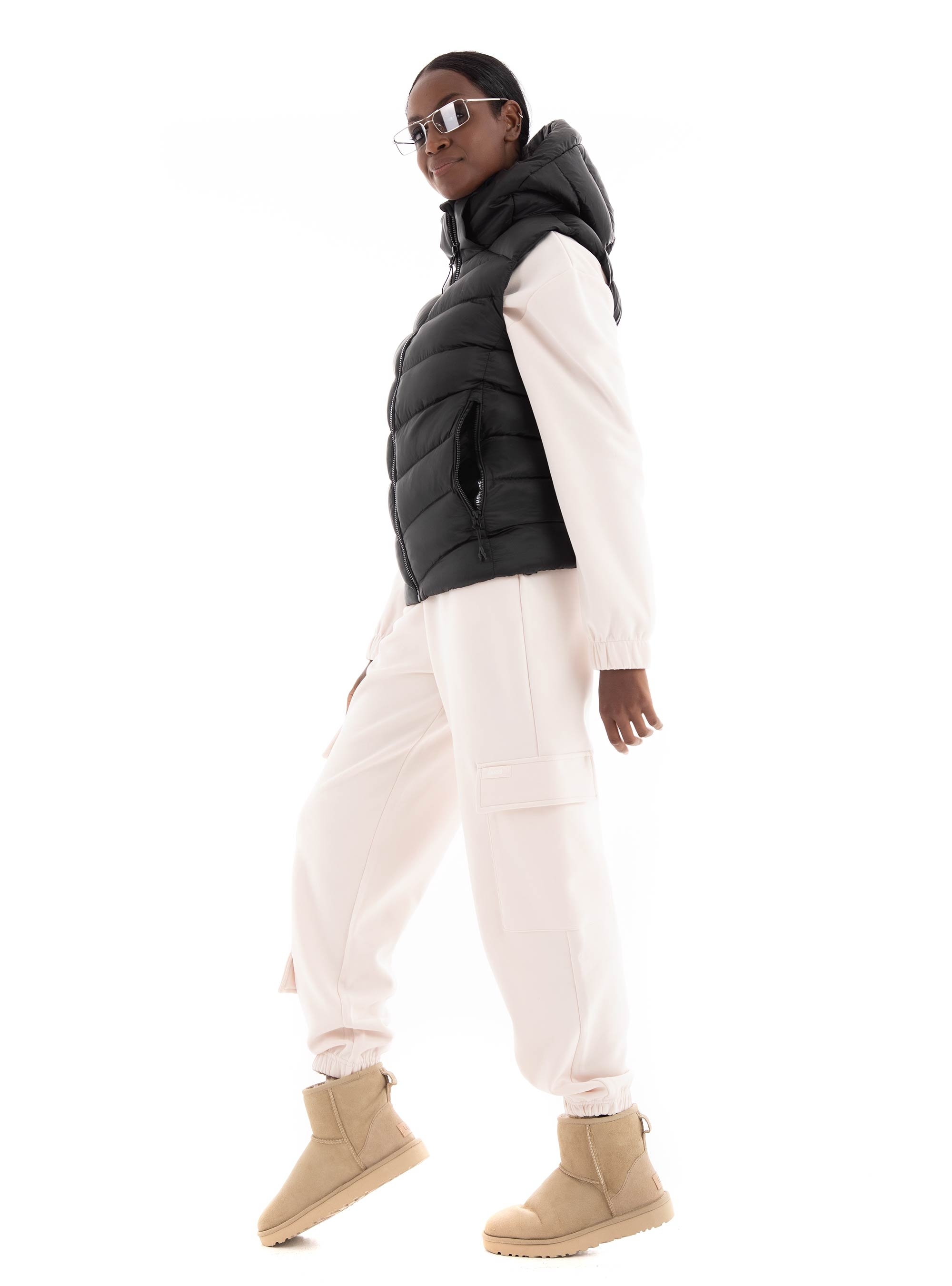 Superdry D5 Hooded Fuji Padded Gilet - Black