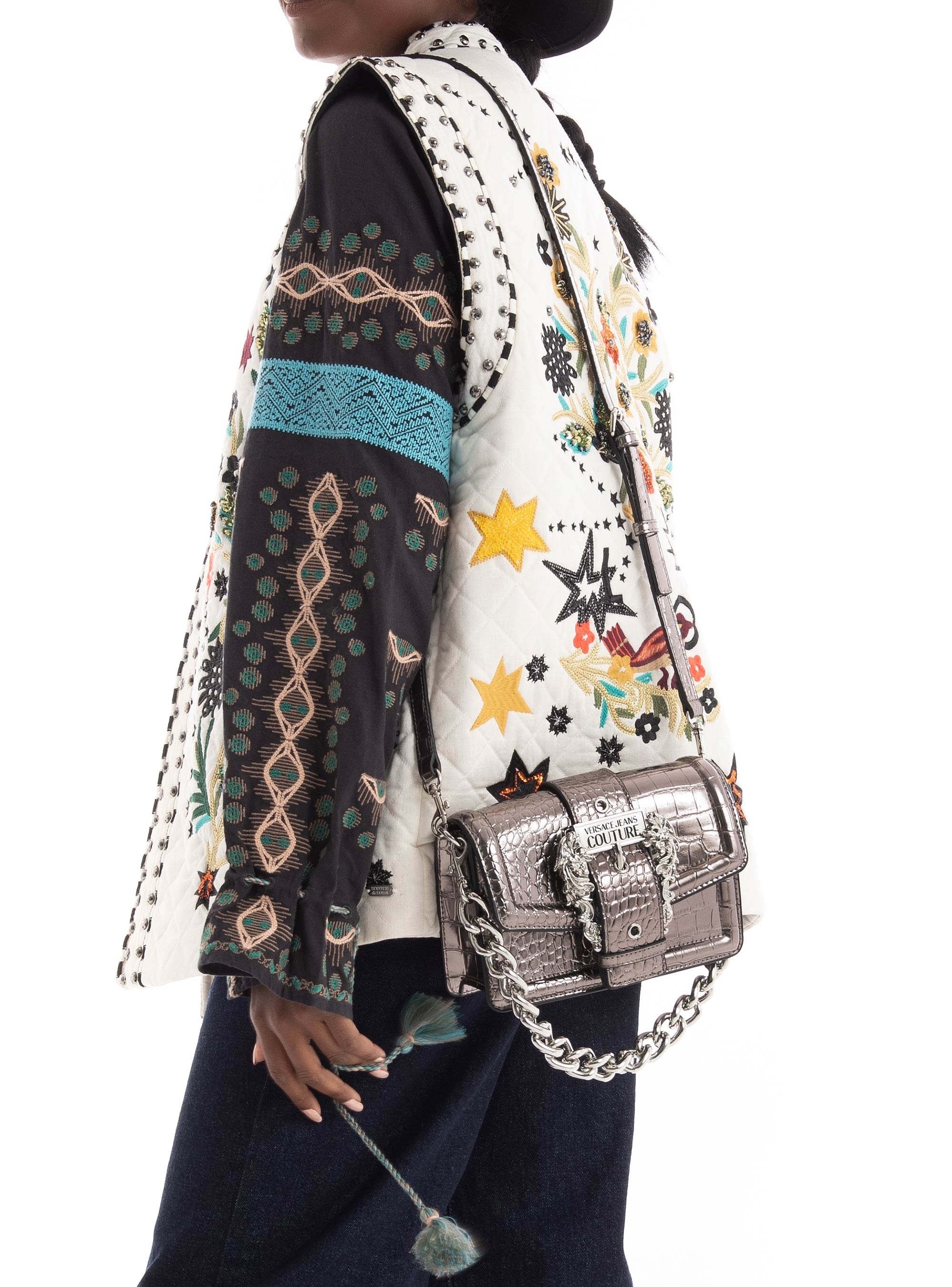 Versace Jeans Couture Mini Crossbody Bag - Gunmetal