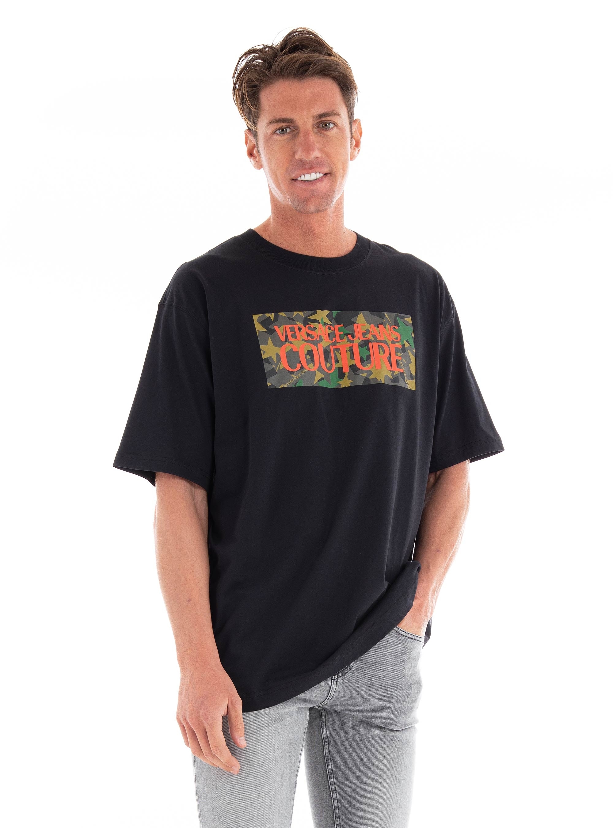 Versace Jeans Couture Logo Square T-Shirt - Black