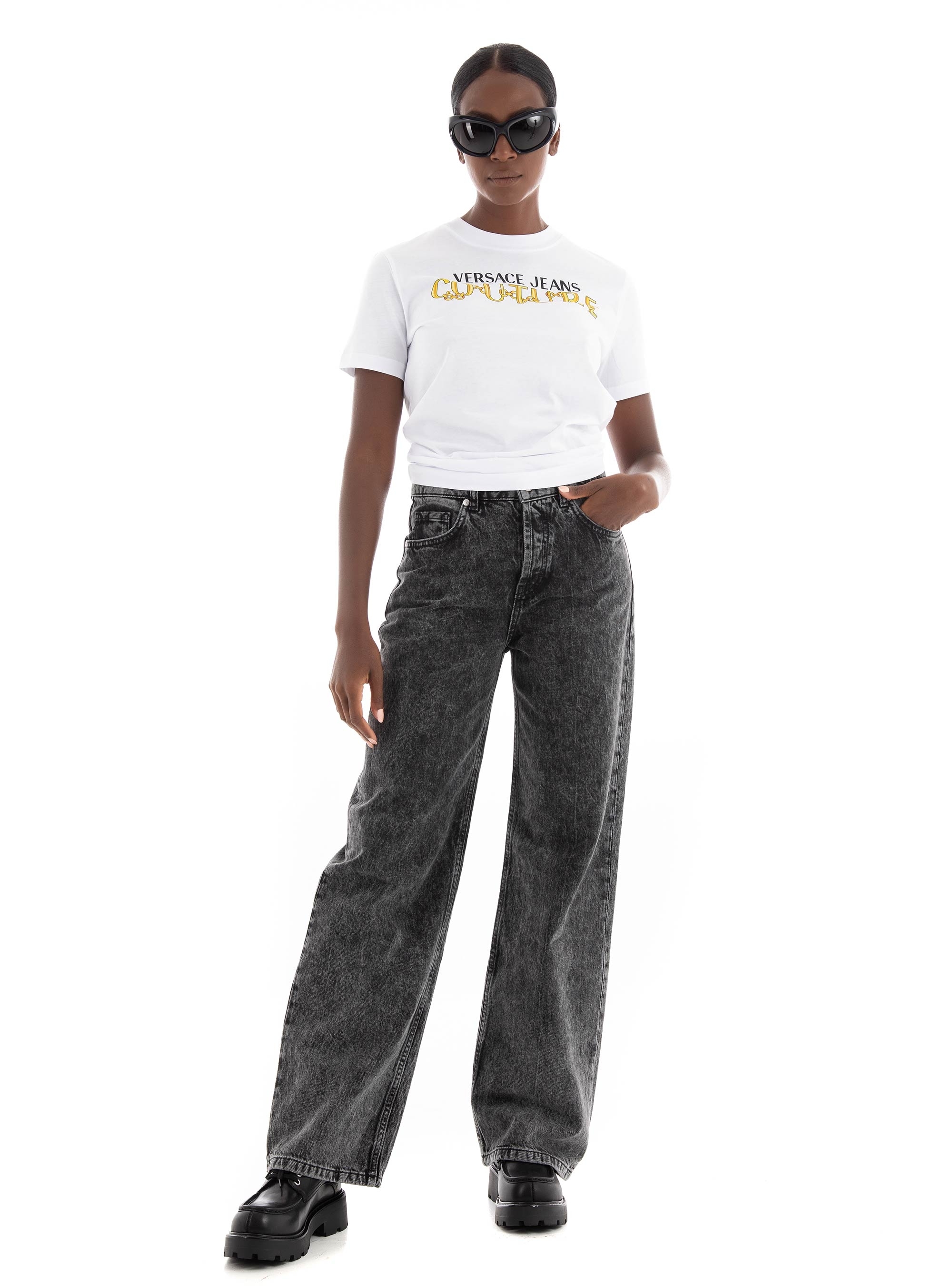 Versace Jeans Couture Logo Chain T-Shirt - White