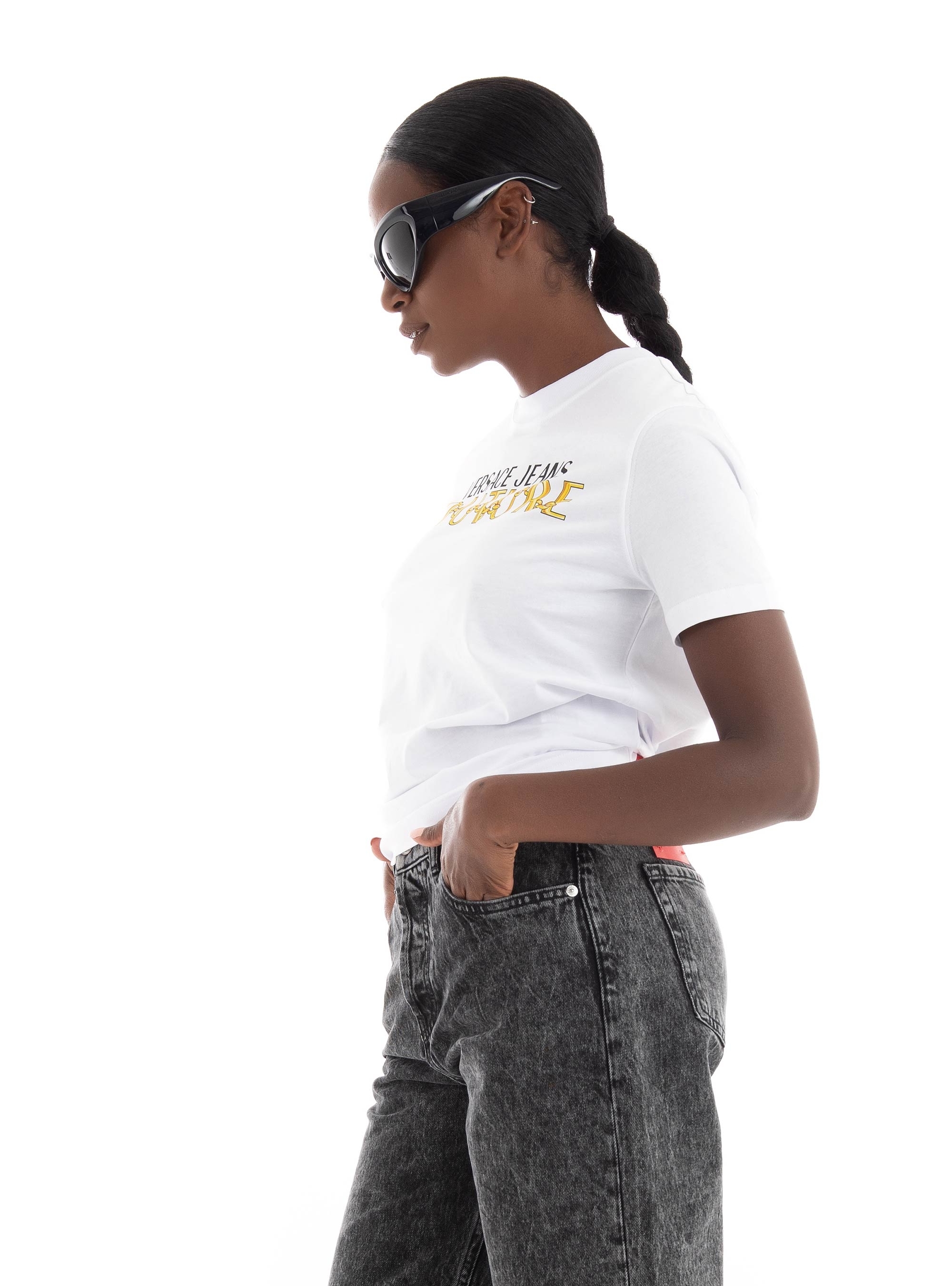 Versace Jeans Couture Logo Chain T-Shirt - White