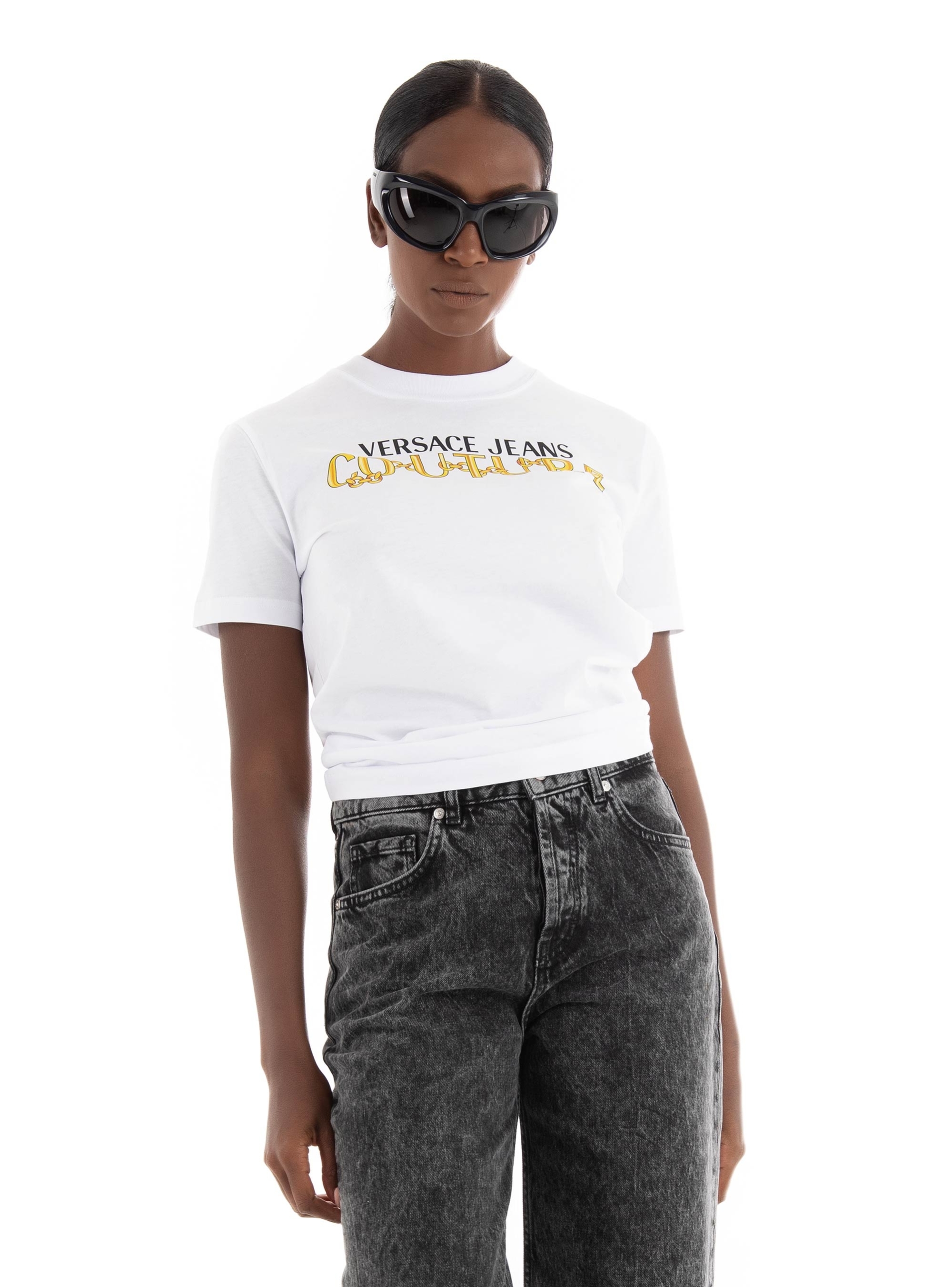 Versace Jeans Couture Logo Chain T-Shirt - White