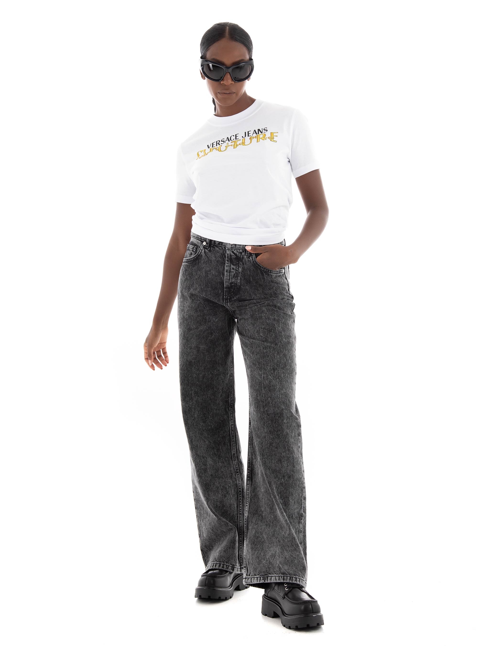 Versace Jeans Couture Logo Chain T-Shirt - White