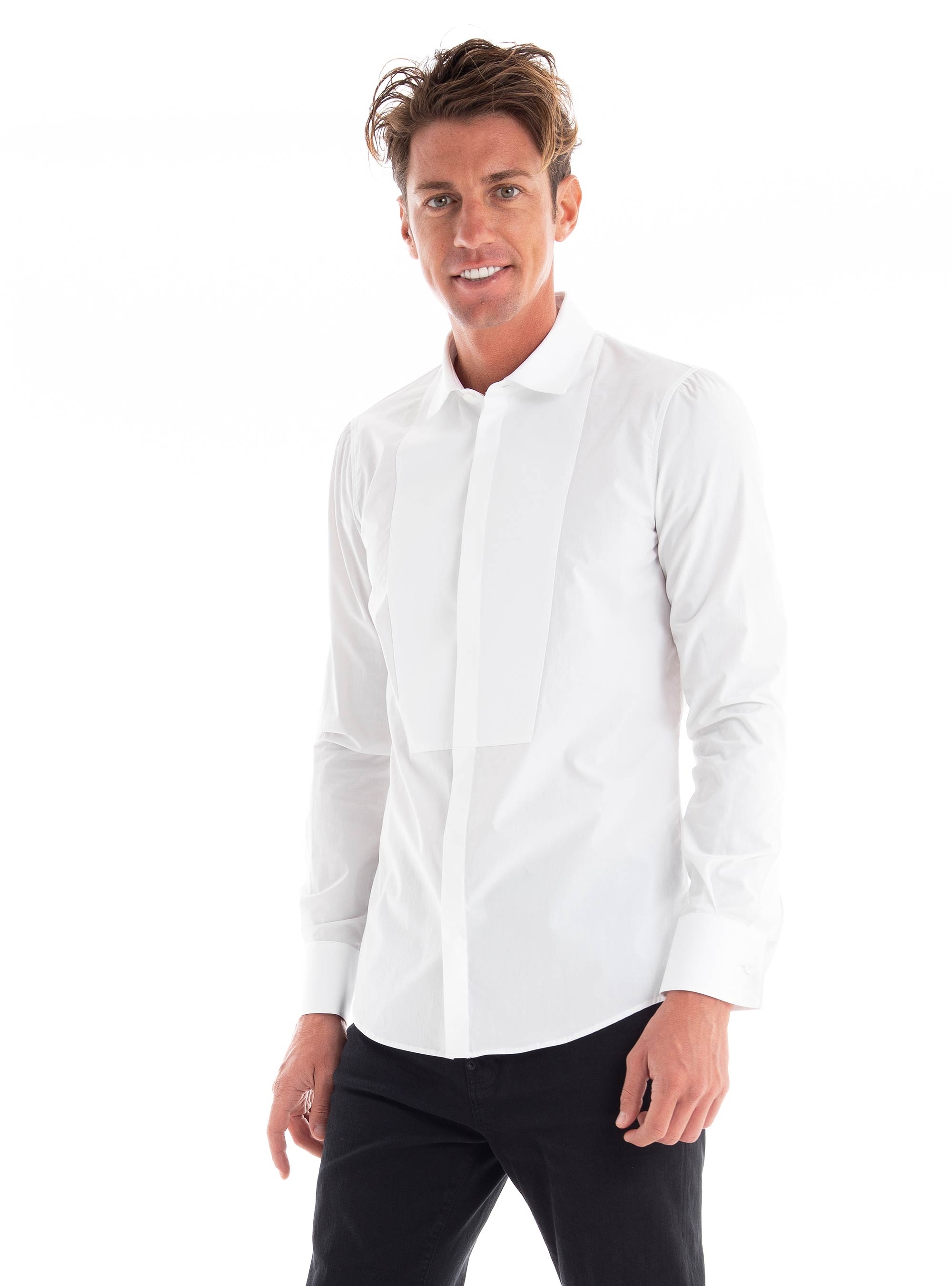Dsquared2 Slim Fit Tux Shirt - White