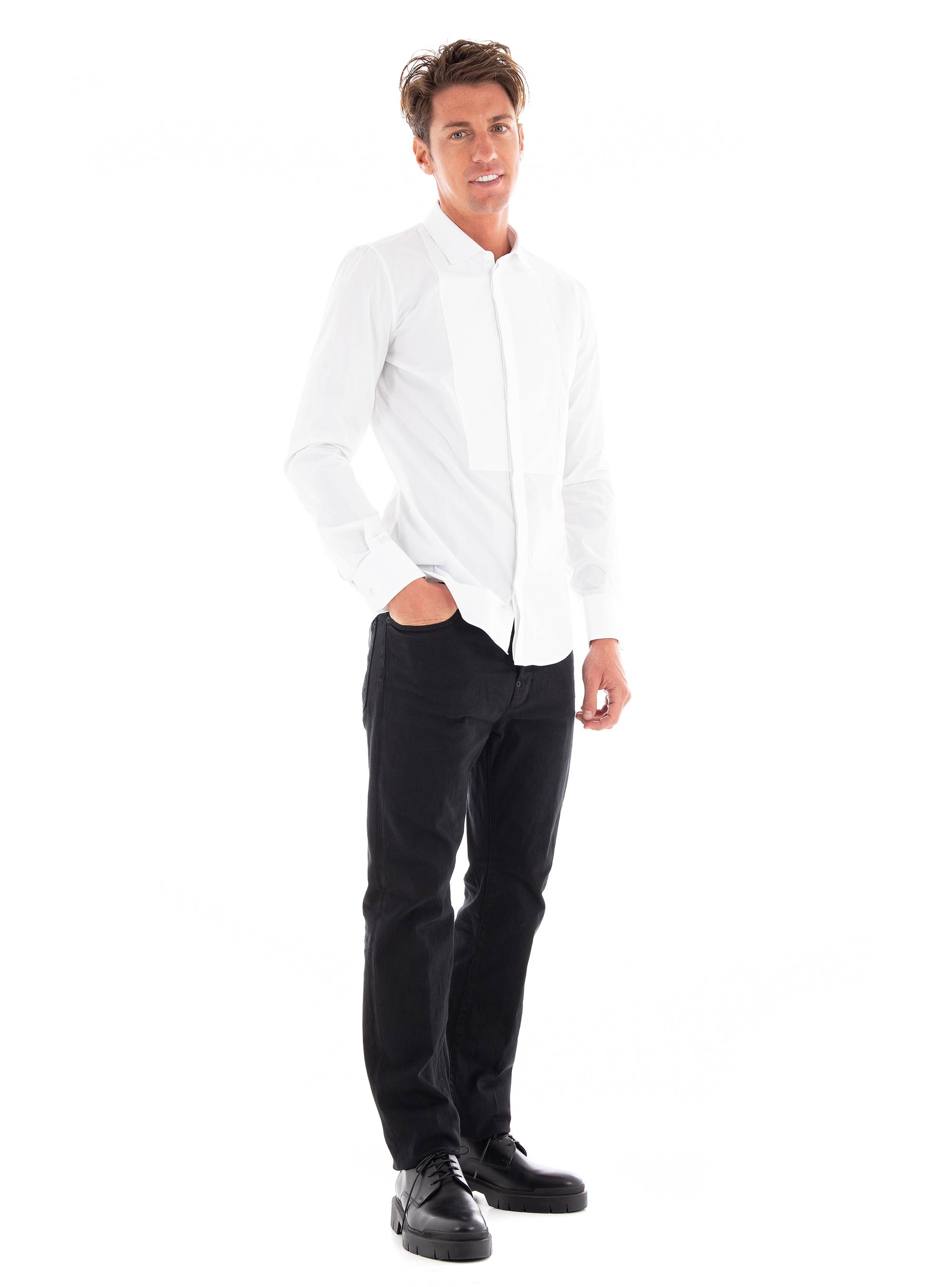 Dsquared2 Slim Fit Tux Shirt - White