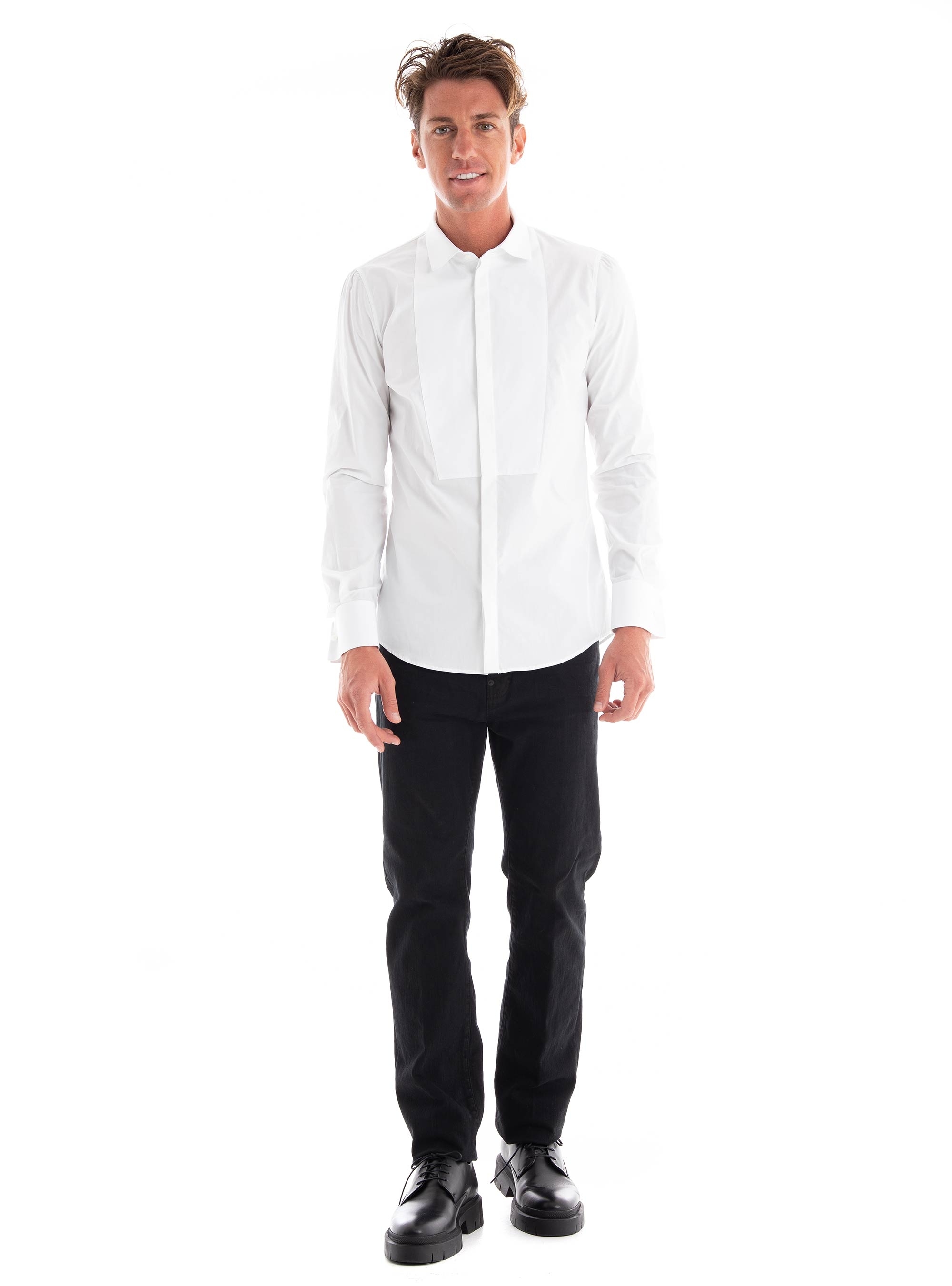 Dsquared2 Slim Fit Tux Shirt - White