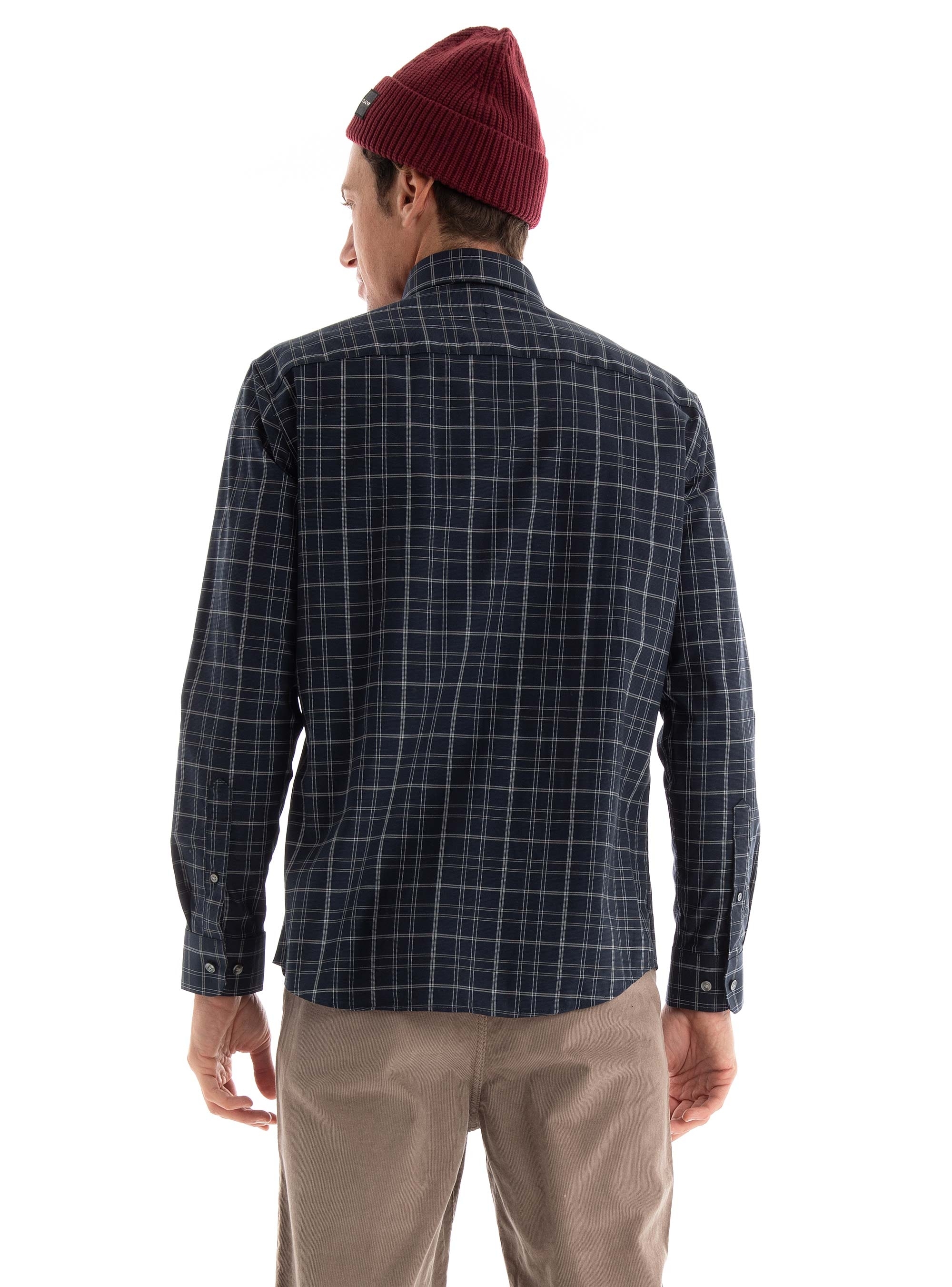 Selected Regsaturn-Untuck Regular Fit Shirt - Dark Blue