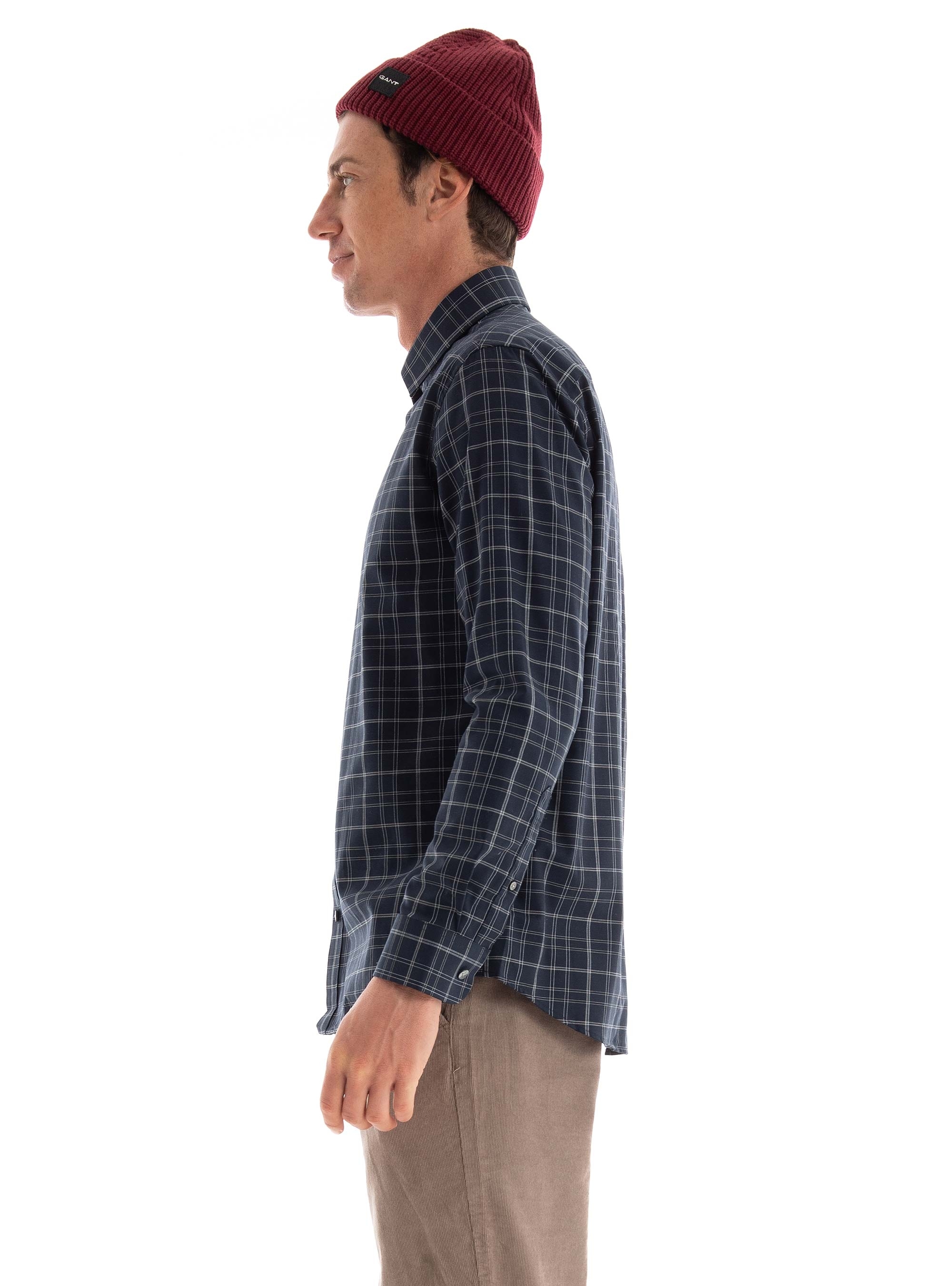 Selected Regsaturn-Untuck Regular Fit Shirt - Dark Blue