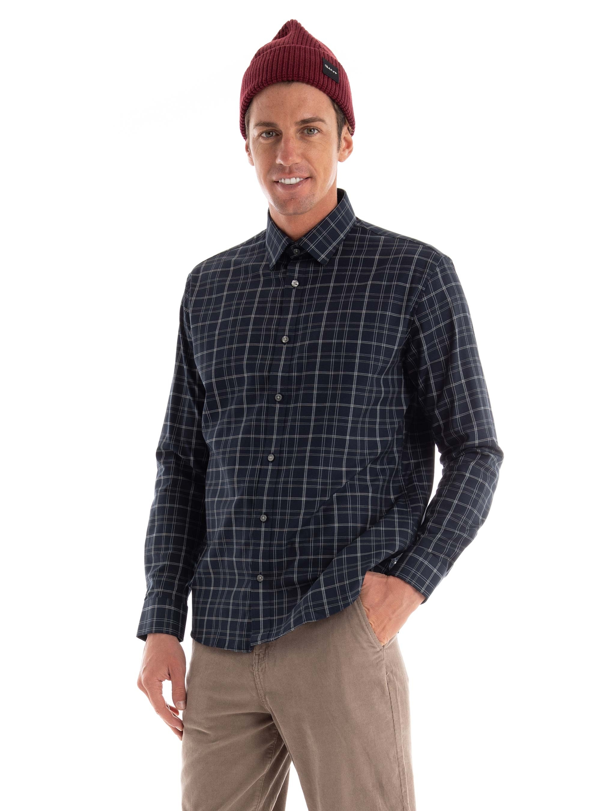 Selected Regsaturn-Untuck Regular Fit Shirt - Dark Blue
