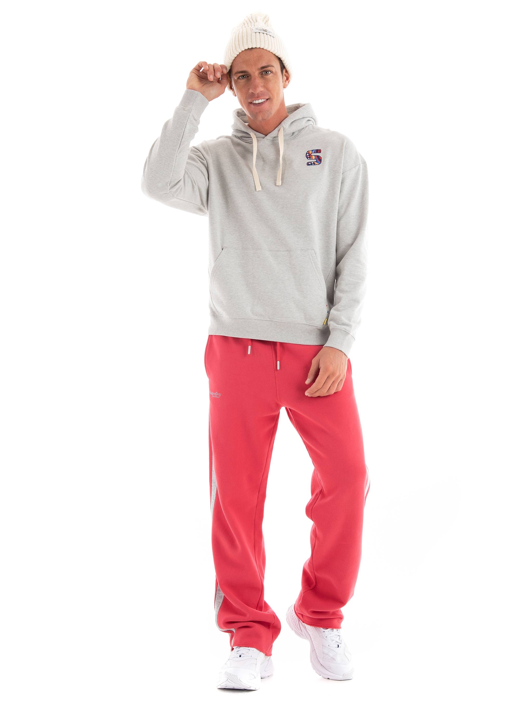 Superdry D2 Ovin Essential Straight Jogger Pants - Red