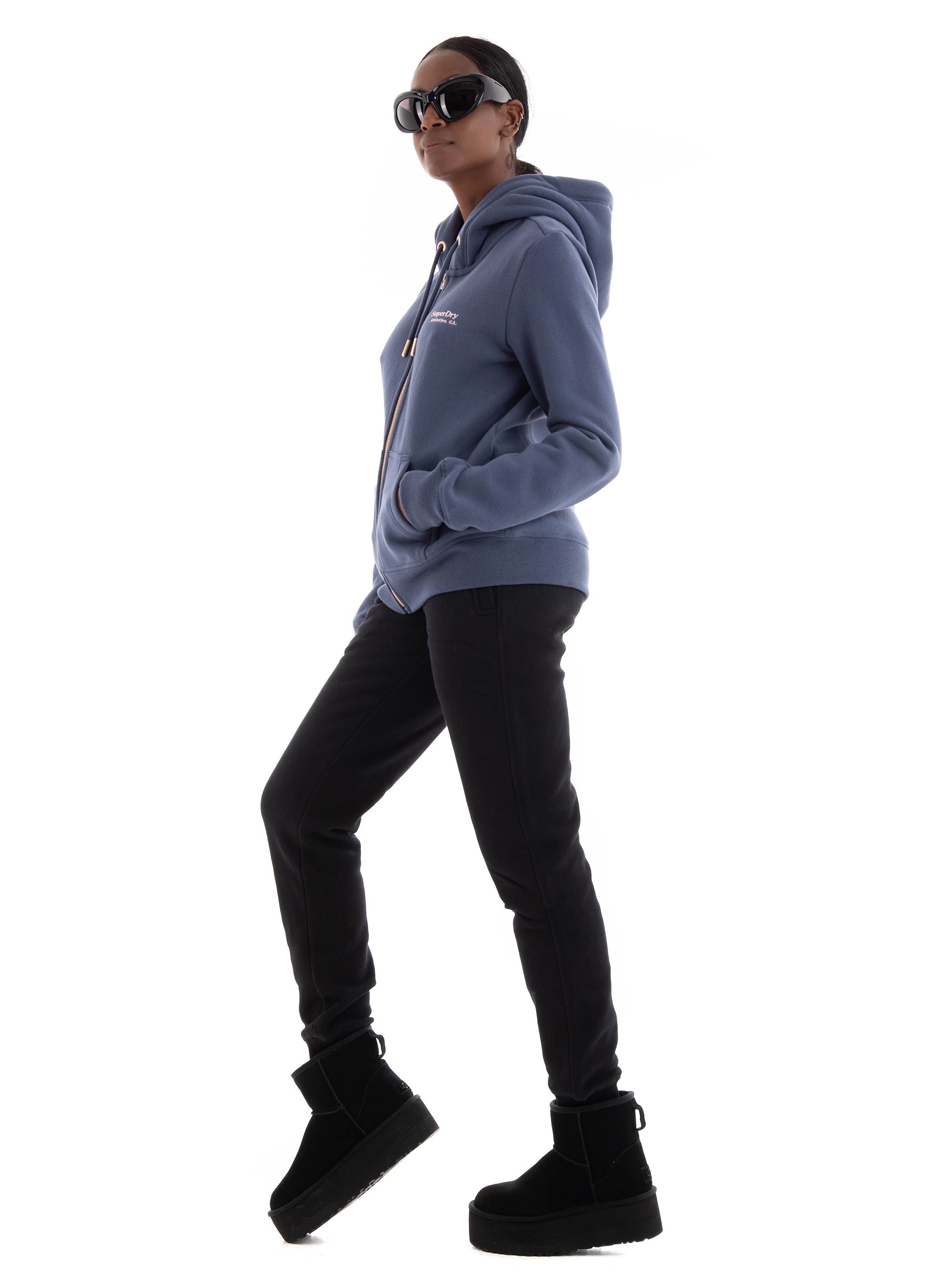 Superdry Essential Logo Zip Hoodie - Navy